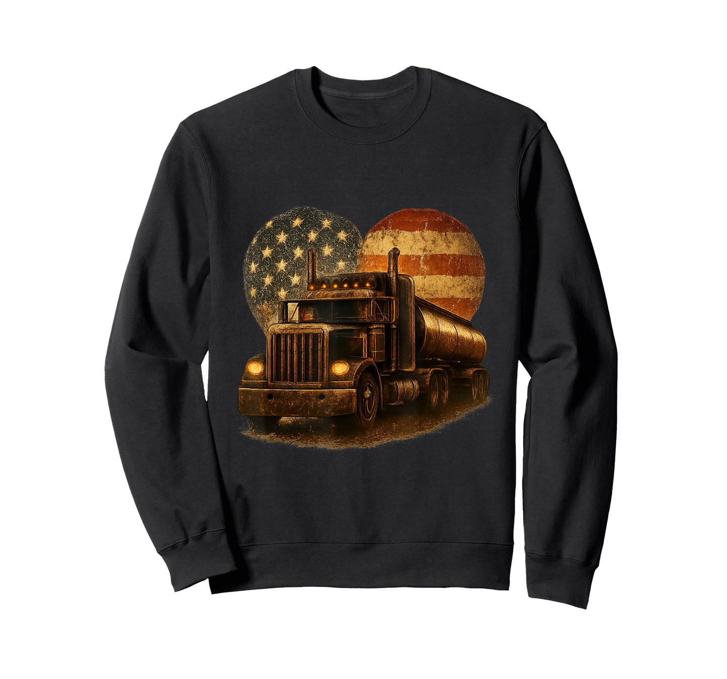 American Tanker Truck Patriotic Design T-Shirt
