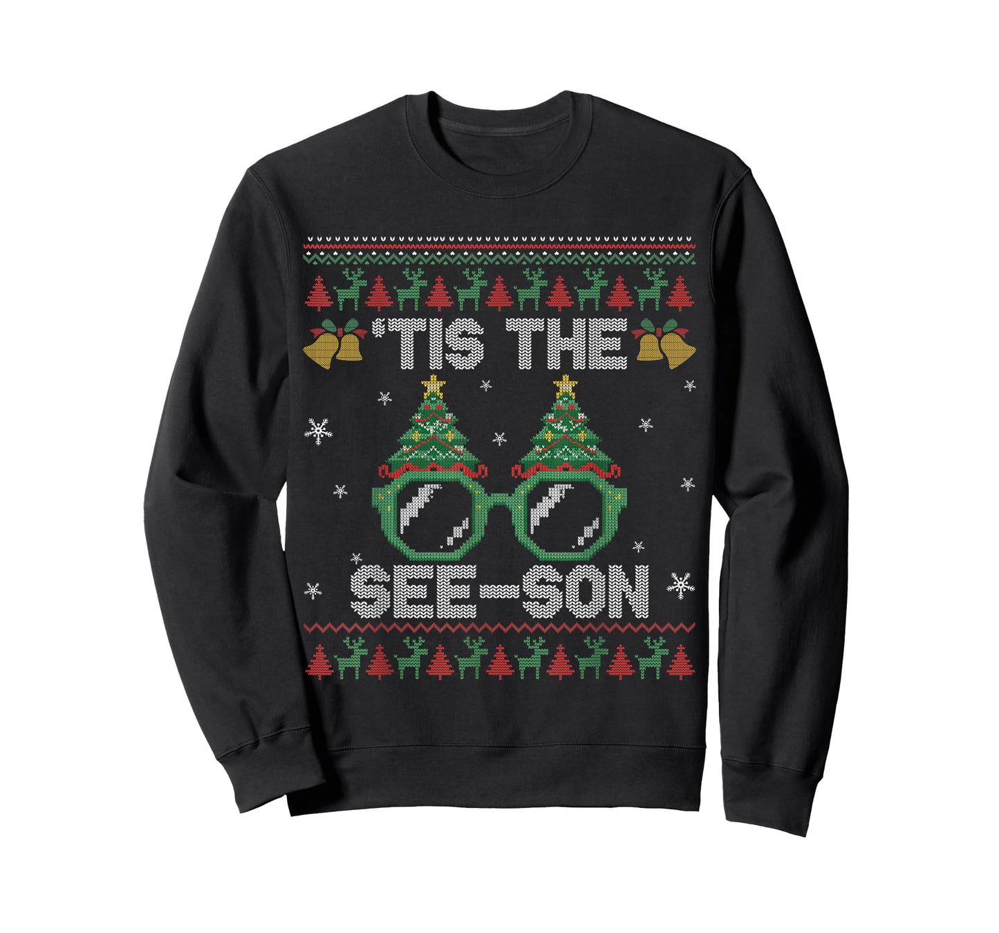 Optometry Christmas Season Tis The Seeson Ugly Sweater Xmas T-Shirt