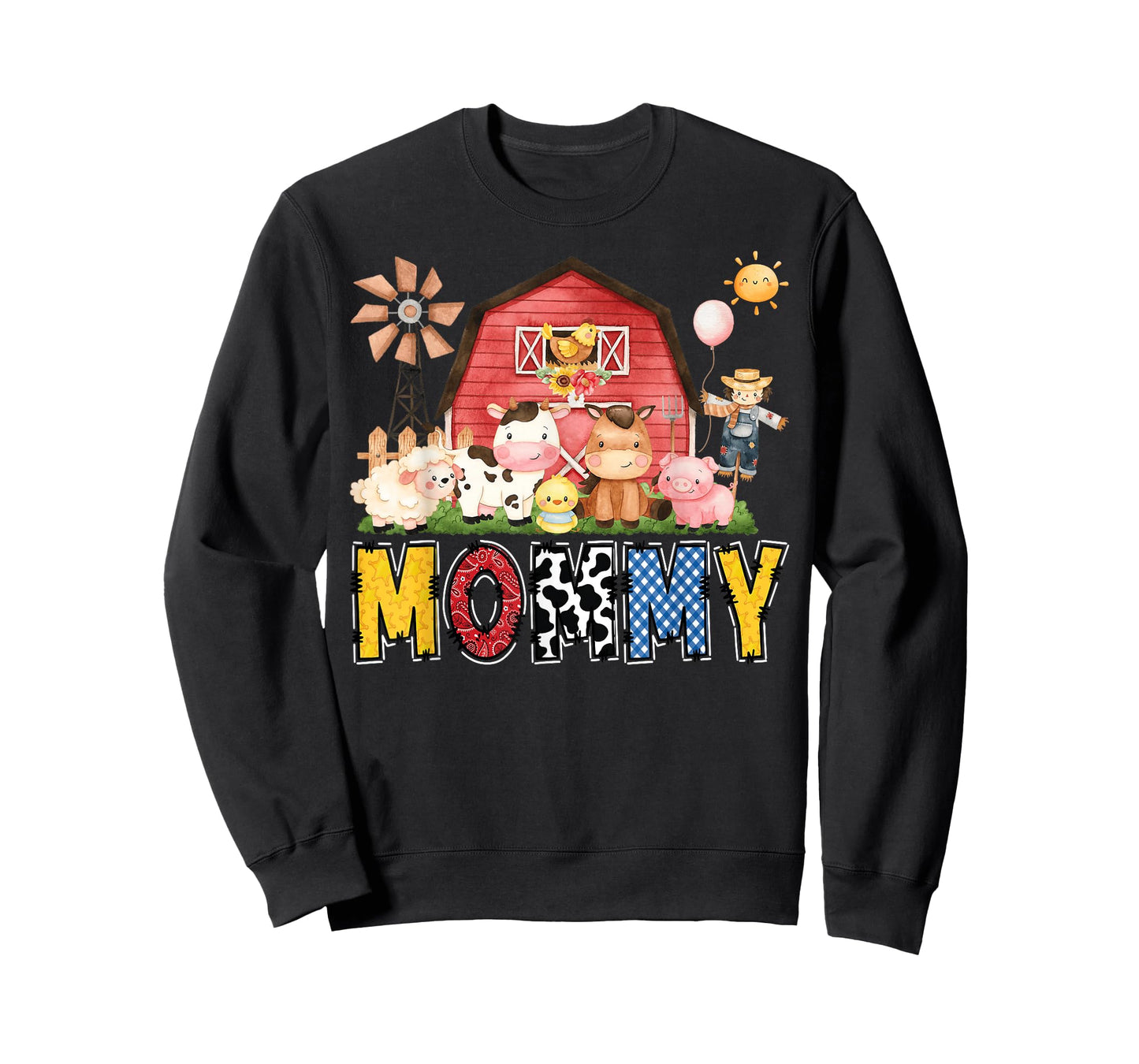 Mommy Farm Cow Birthday Boy Matching Family Party T-Shirt
