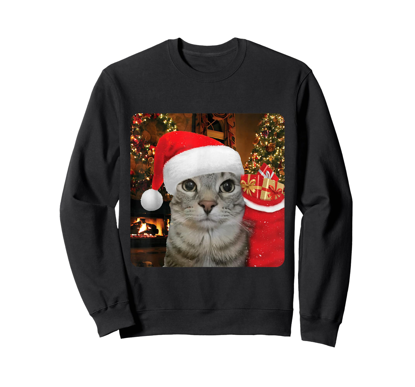 Funny Christmas Rizz Season Humor Cat Internet Meme Brainrot T-Shirt