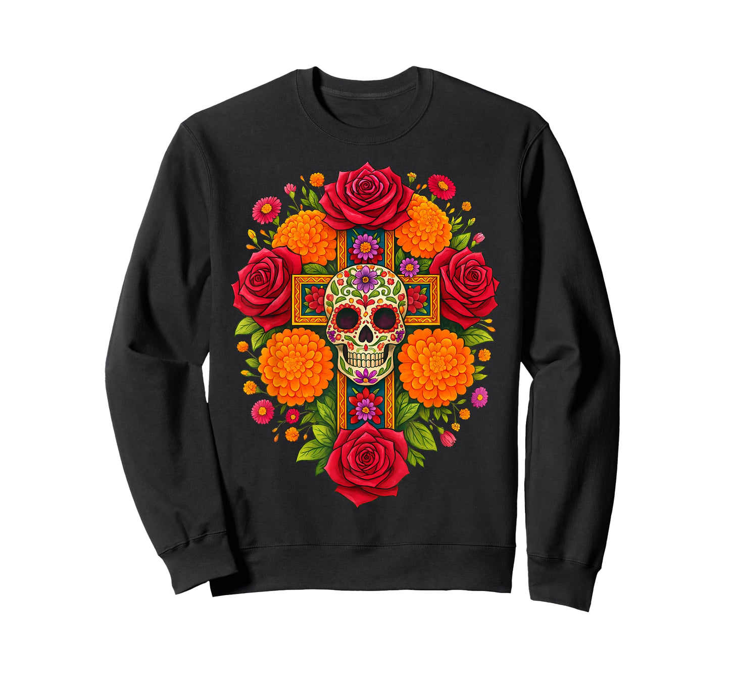 De Los Muertos Day of The Dead Sugar Skull Christian Women T-Shirt