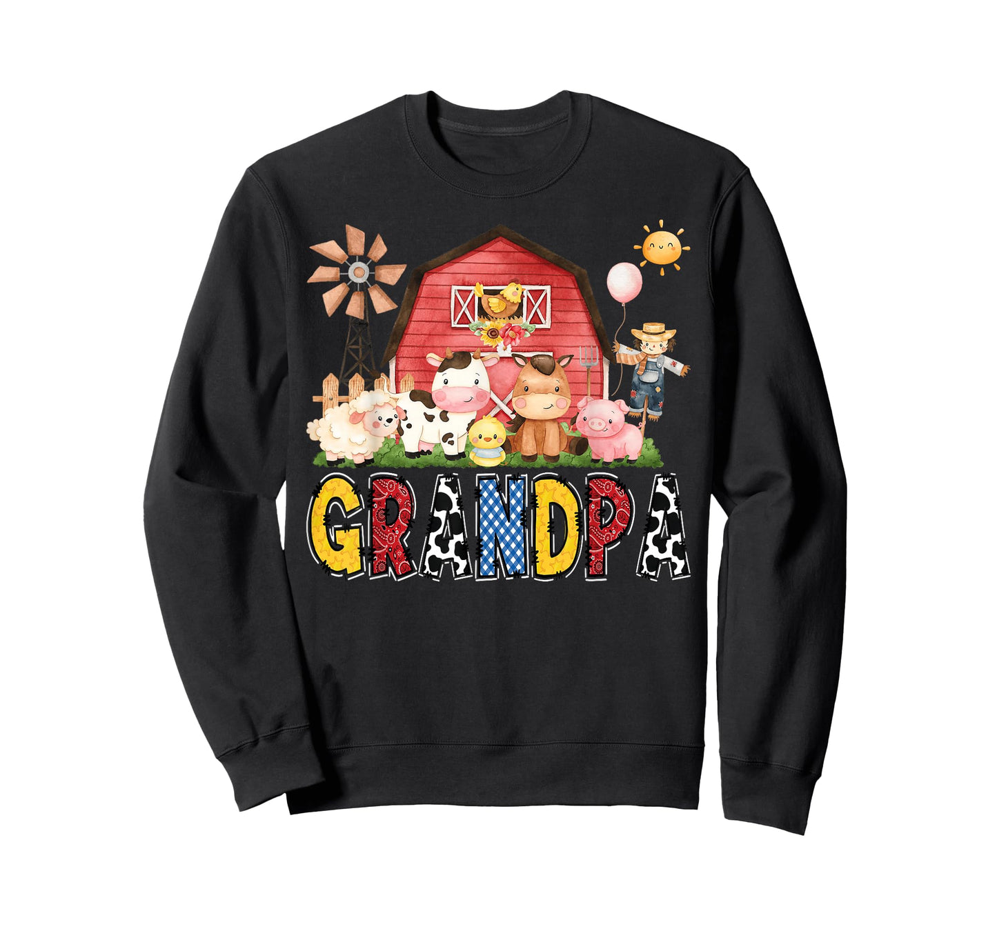 Grandpa Farm Cow Birthday Boy Matching Family Party T-Shirt