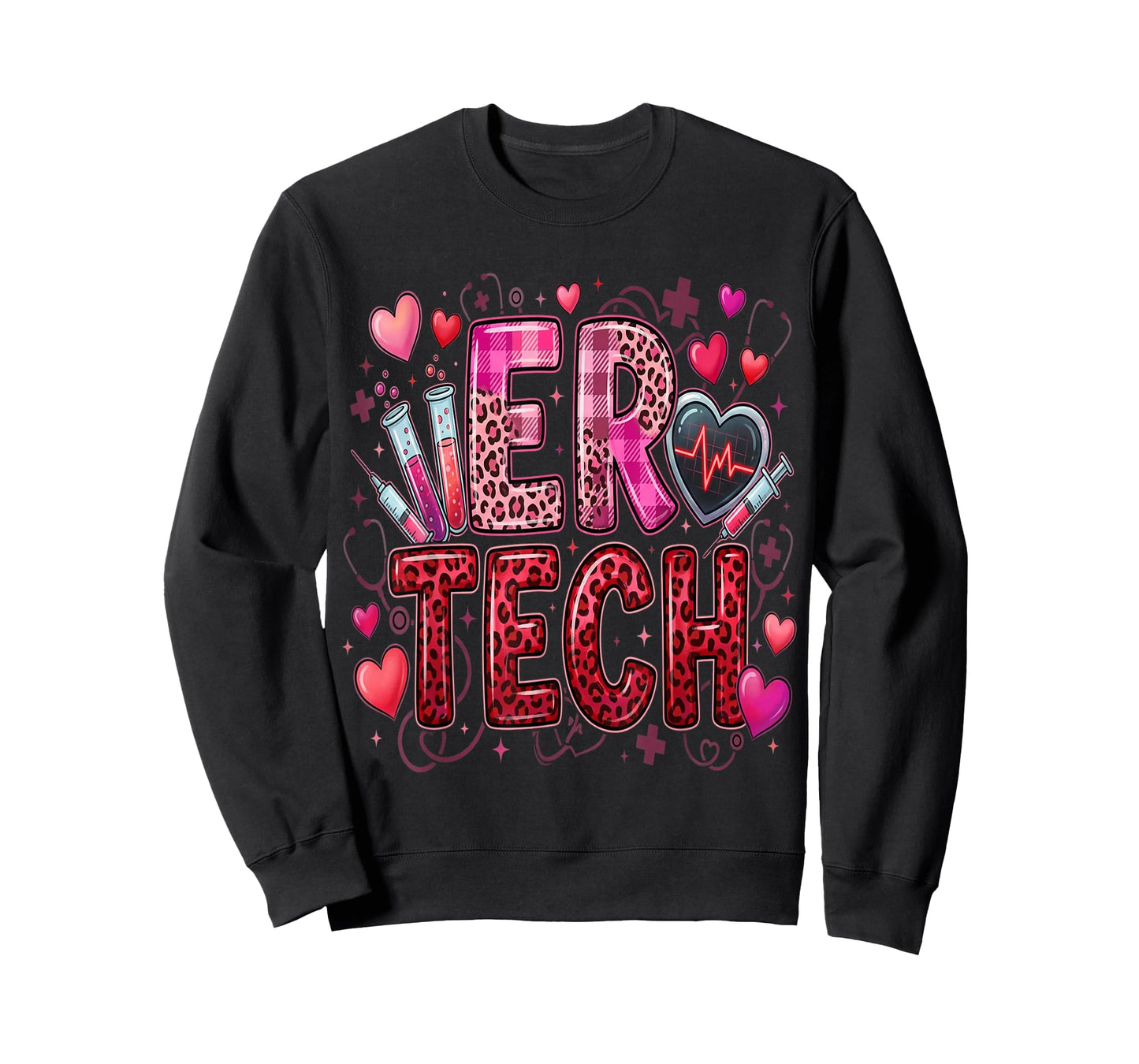 Emergency Department Valentine ER Tech Valentines Nurse T-Shirt