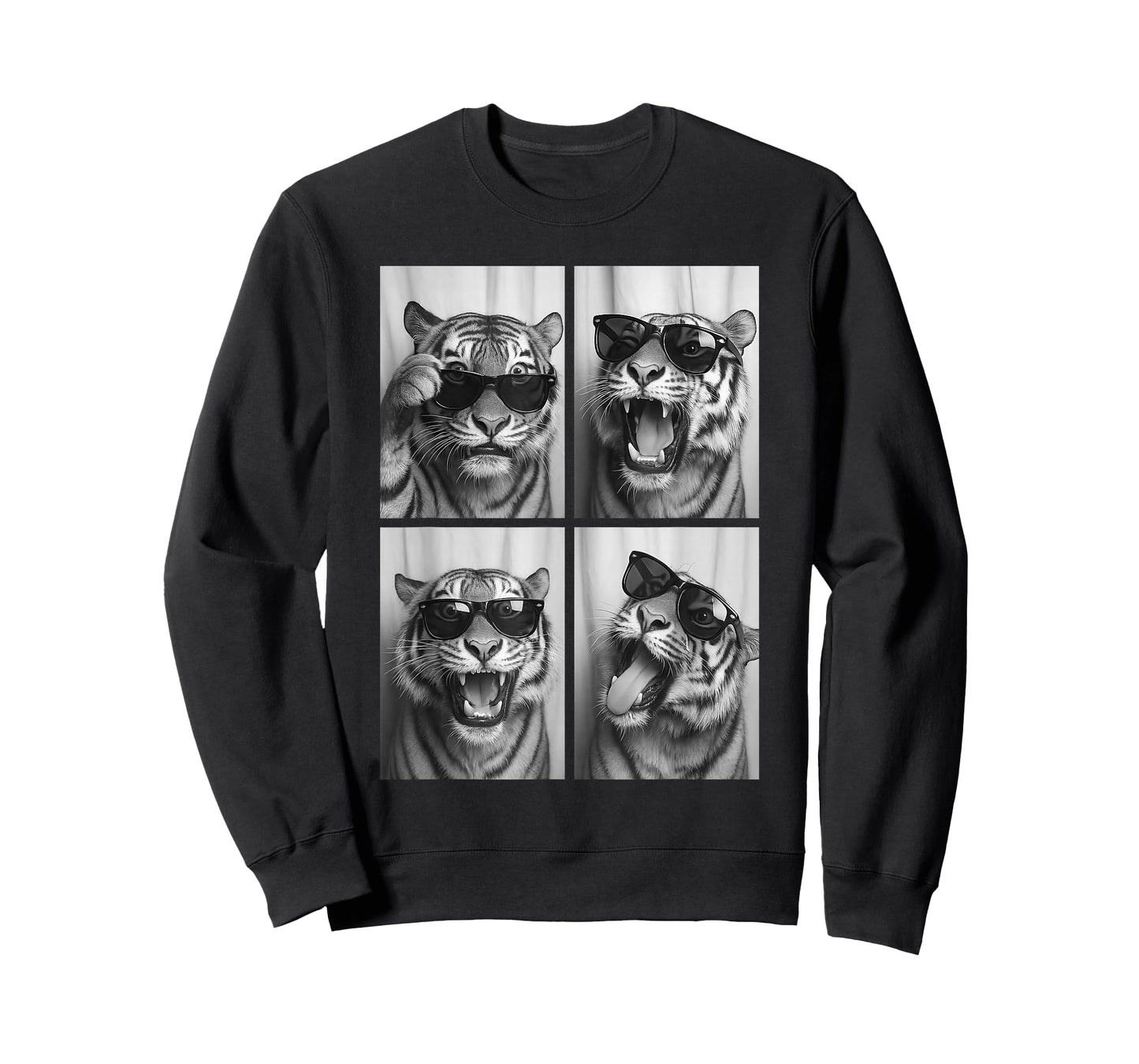 Cool Tiger Sunglasses Feline Jungle Animal Selfie Booth T-Shirt