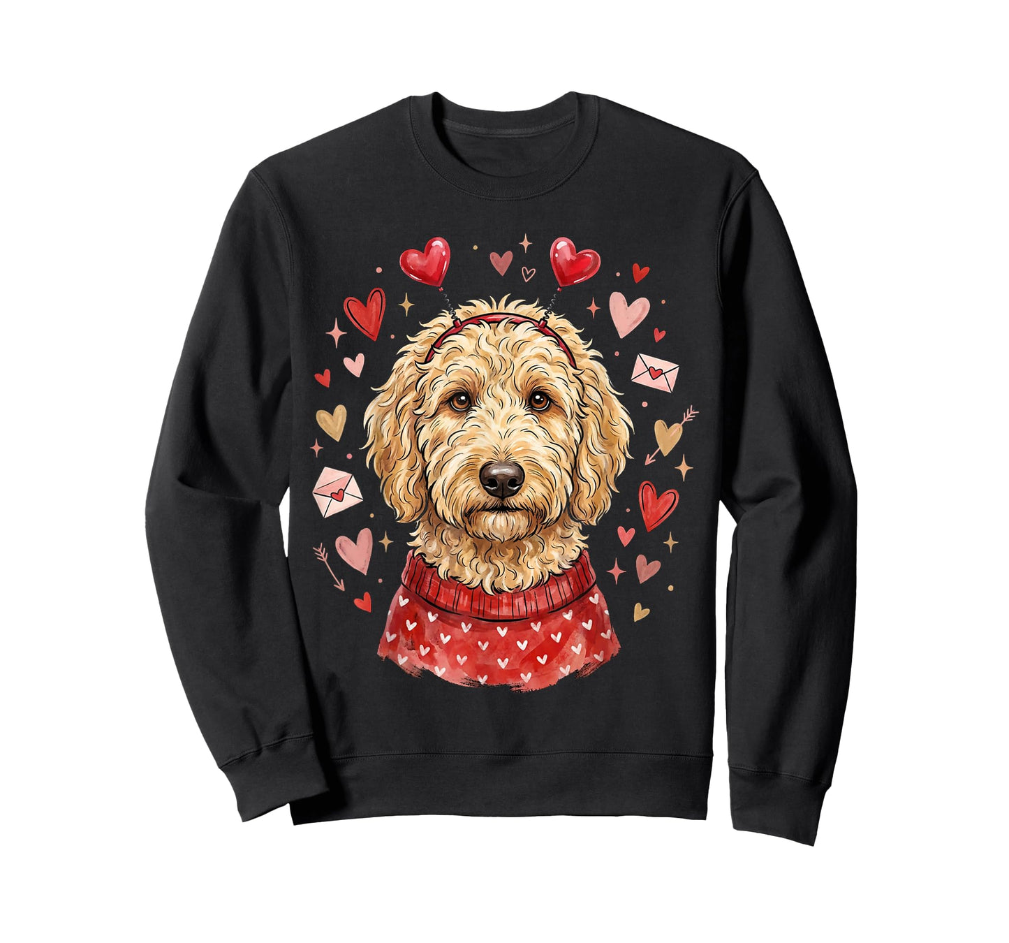 Heart Golden Doodle Love Dog Valentine Goldendoodle T-Shirt