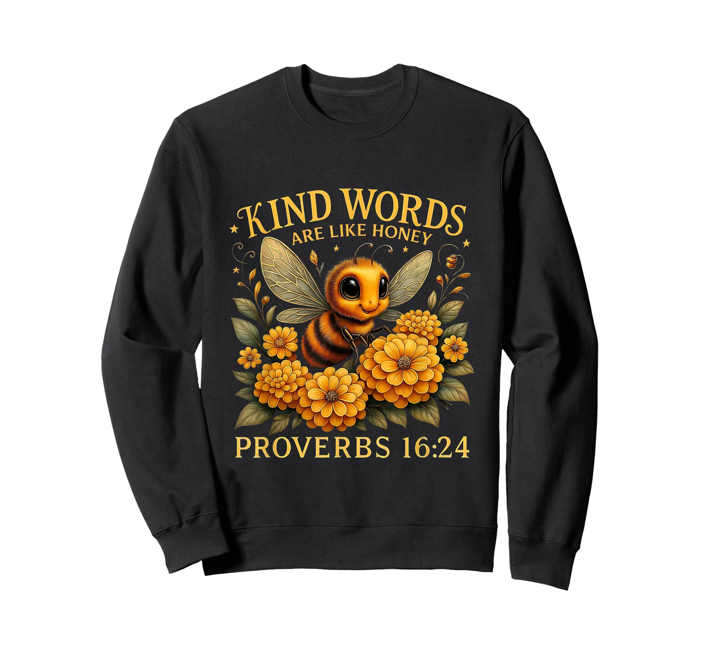 Kind Words are Like Honey Christian Bee Religous Faith Cross T-Shirt