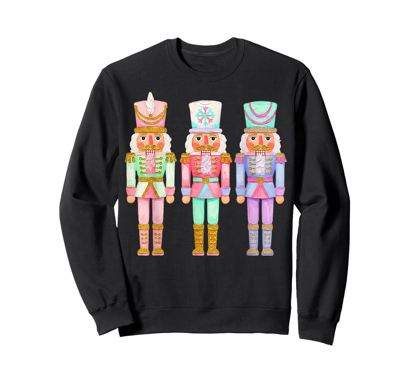 Coquette Pink Nutcrackers Christmas Vibes Xmas Girly Kid T-Shirt