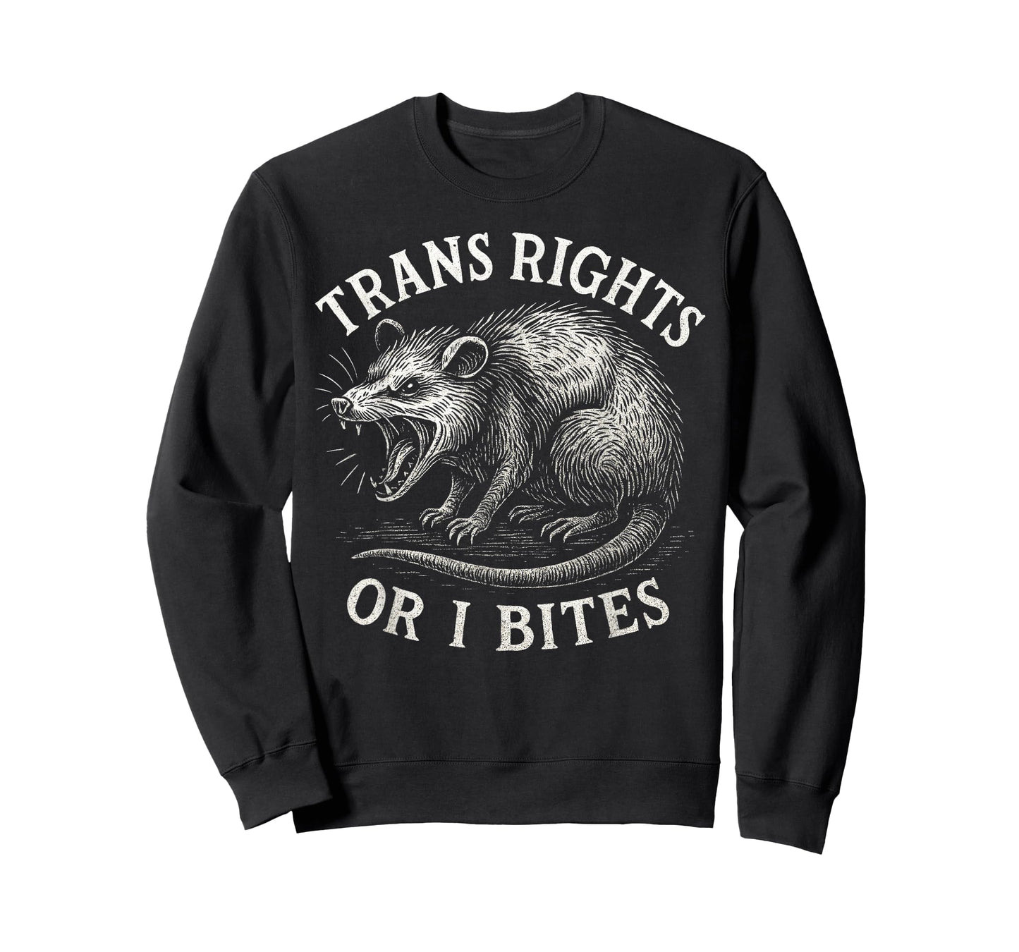 Trans Rights Or I Bites Funny Transgender Possum LGBT Pride T-Shirt