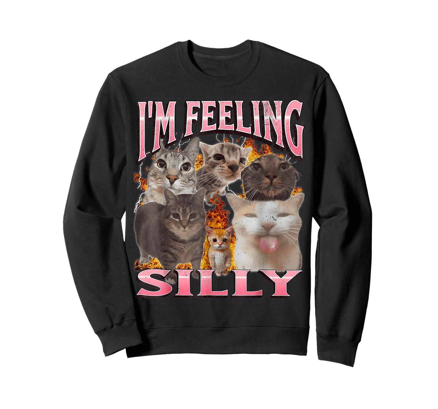 I'm Feeling Silly Funny Cat Meme Bootleg Graphic T-Shirt