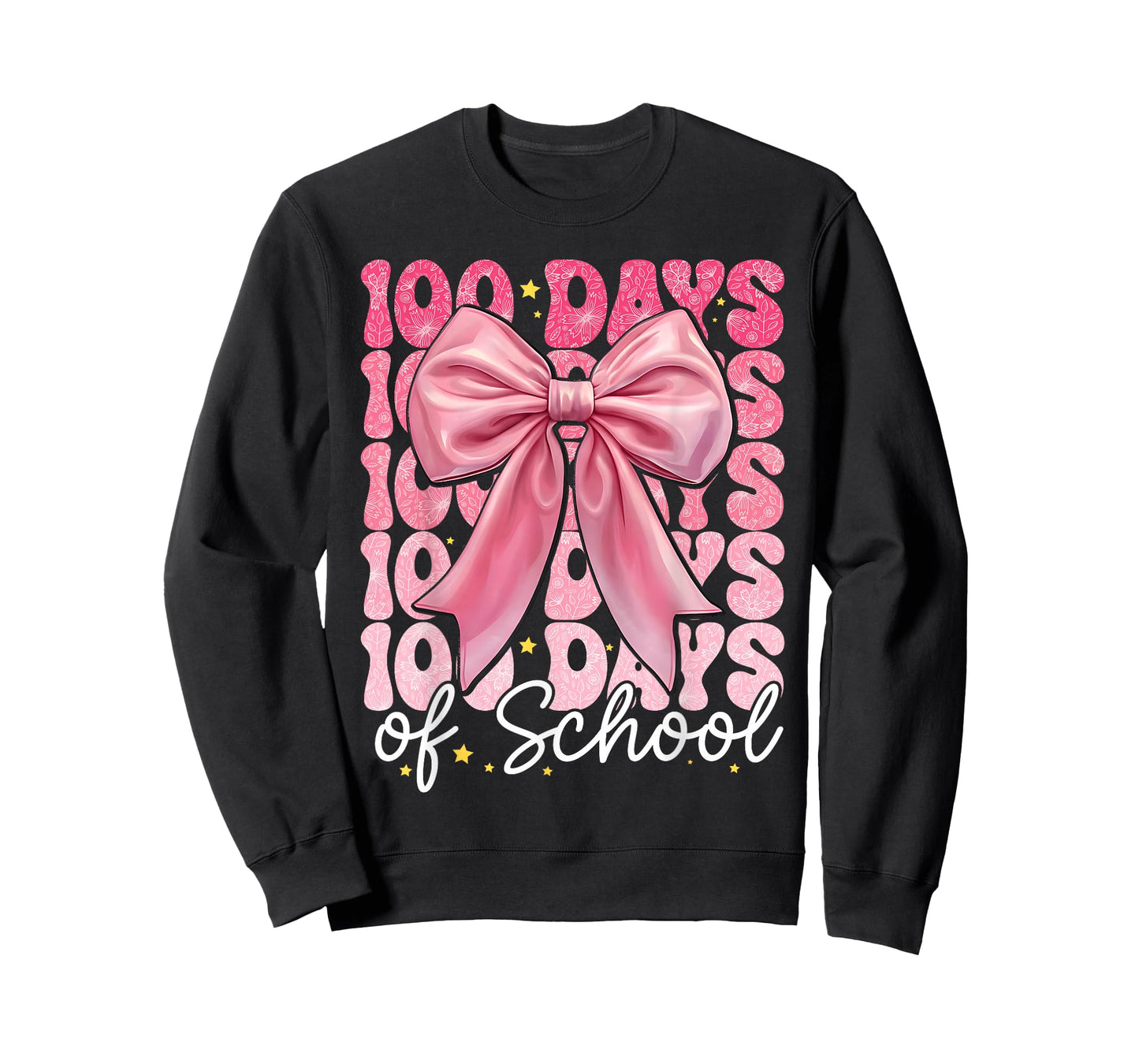 100th Day of School 100 Days Coquette Bow Girl Women T-Shirt