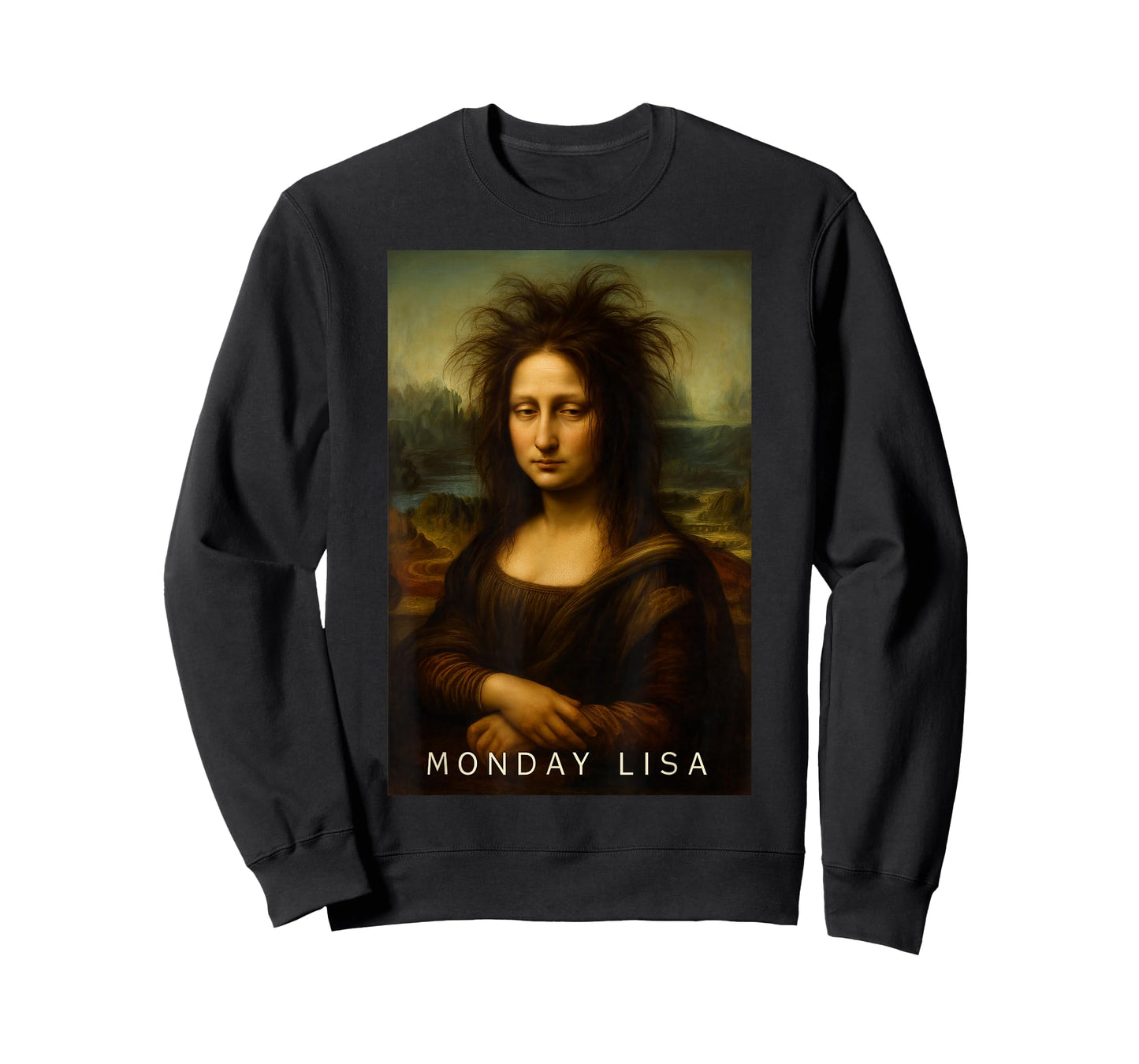 Monday Lisa Disheveled Classic Art Parody Week Start Mood T-Shirt