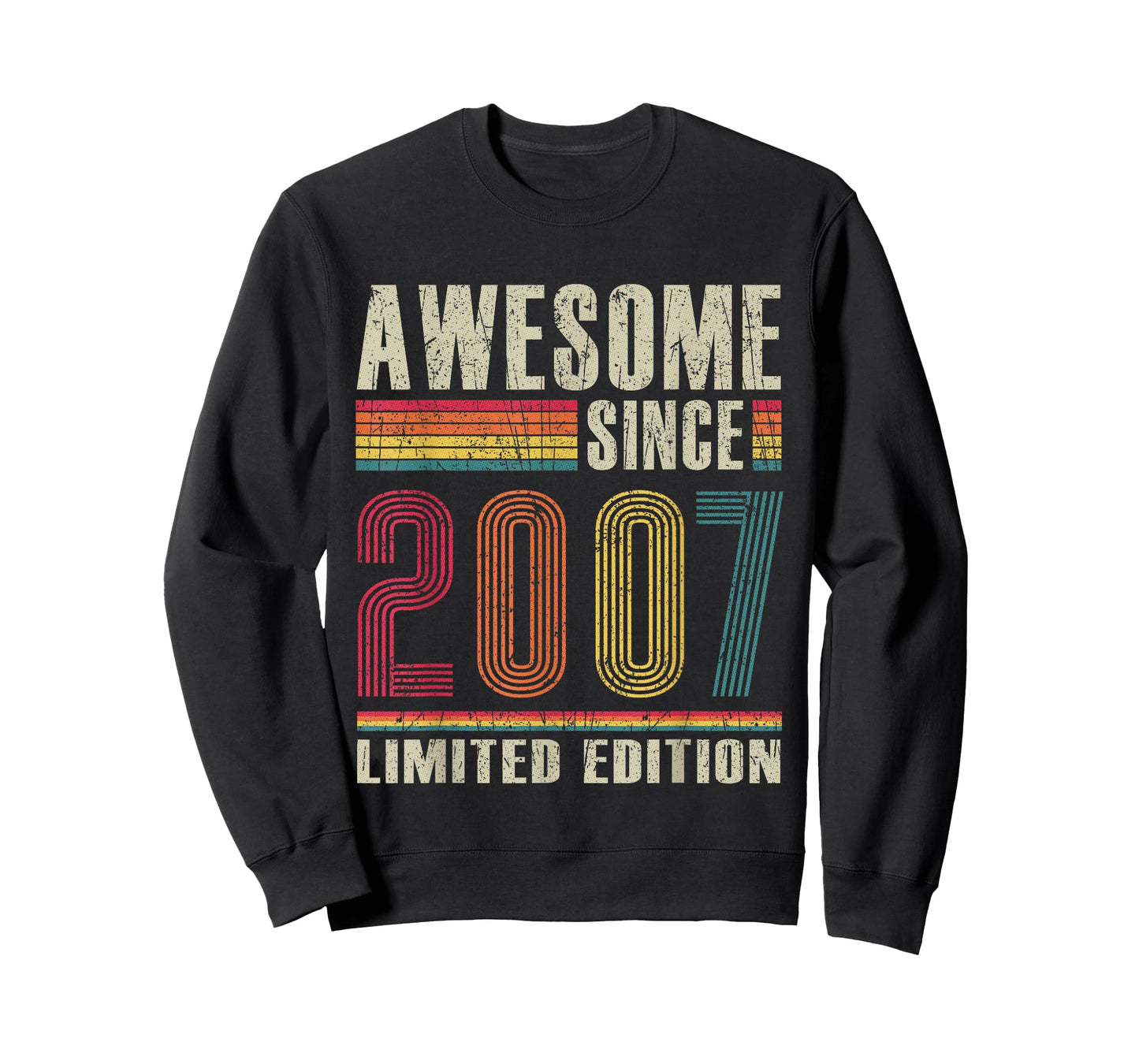 Vintage Awesome Since 2007 18 Years Old 18th Birthday T-Shirt