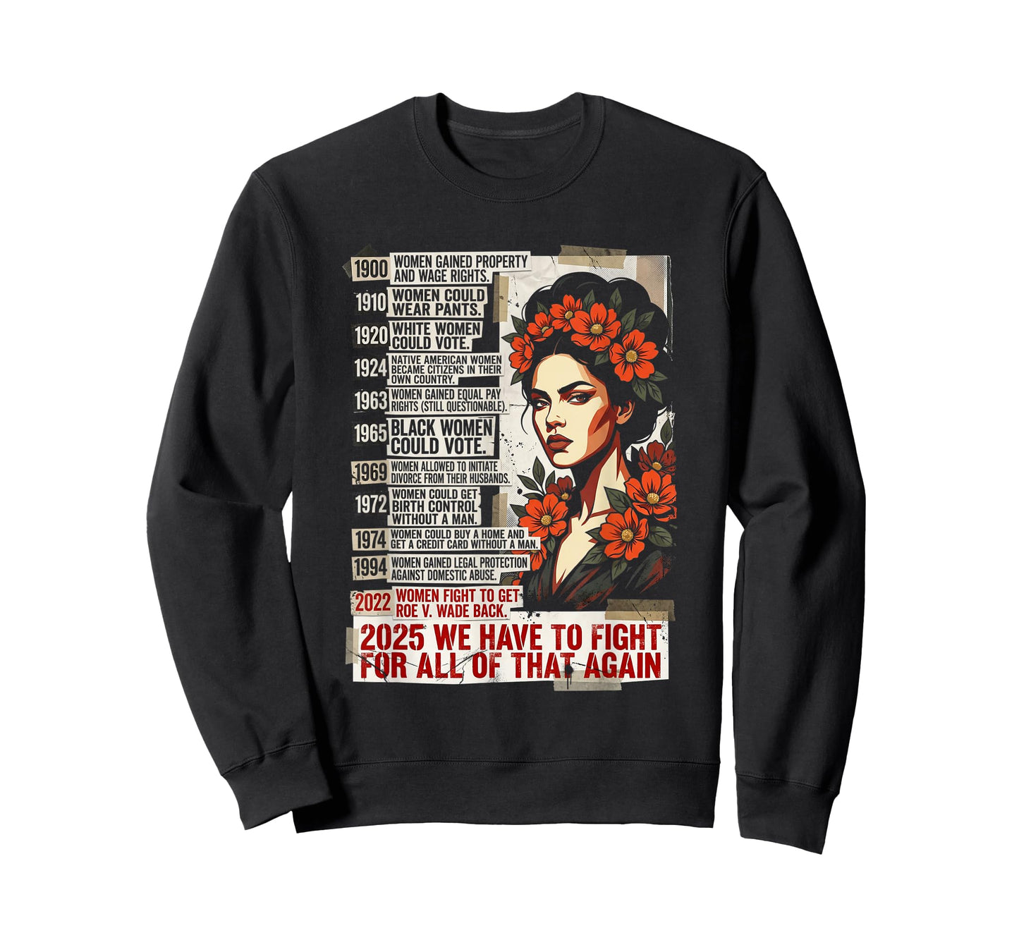 Feminist Protest Activism Womens Rights History Timeline T-Shirt
