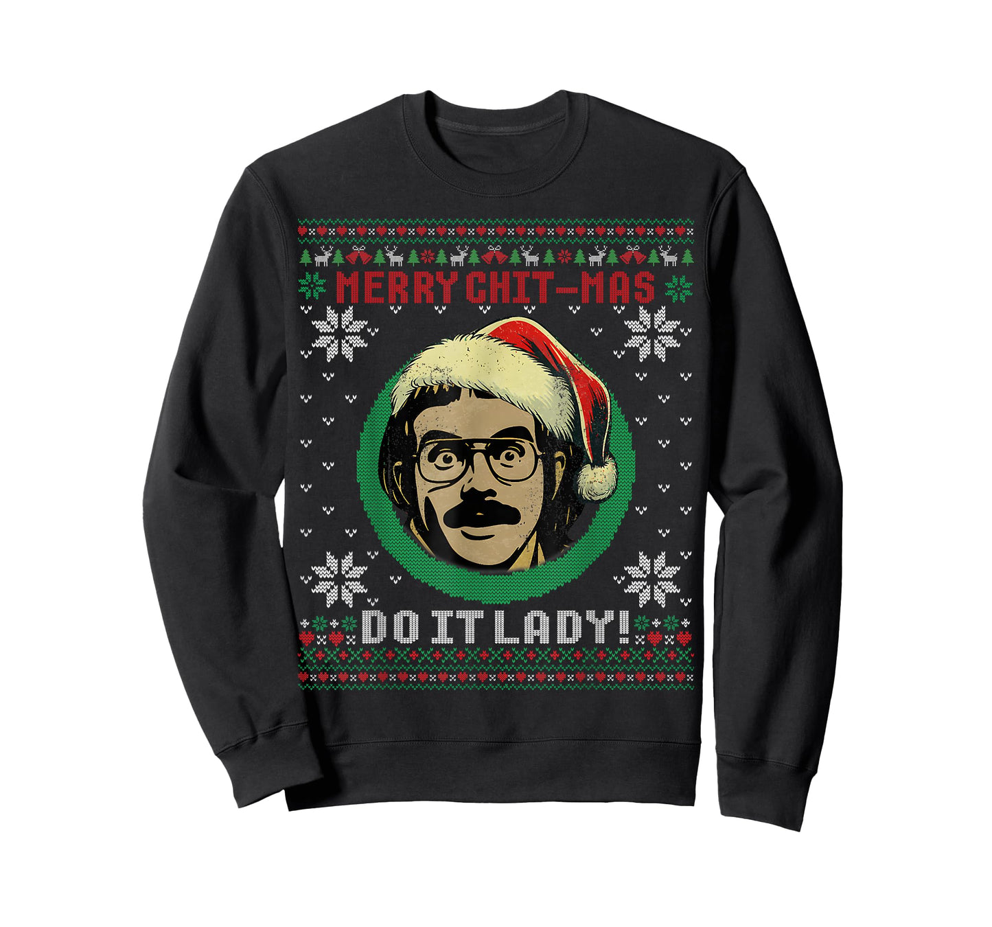 Do It Funny Chit-mas Christmas Santa Hat Ugly Xmas T-Shirt