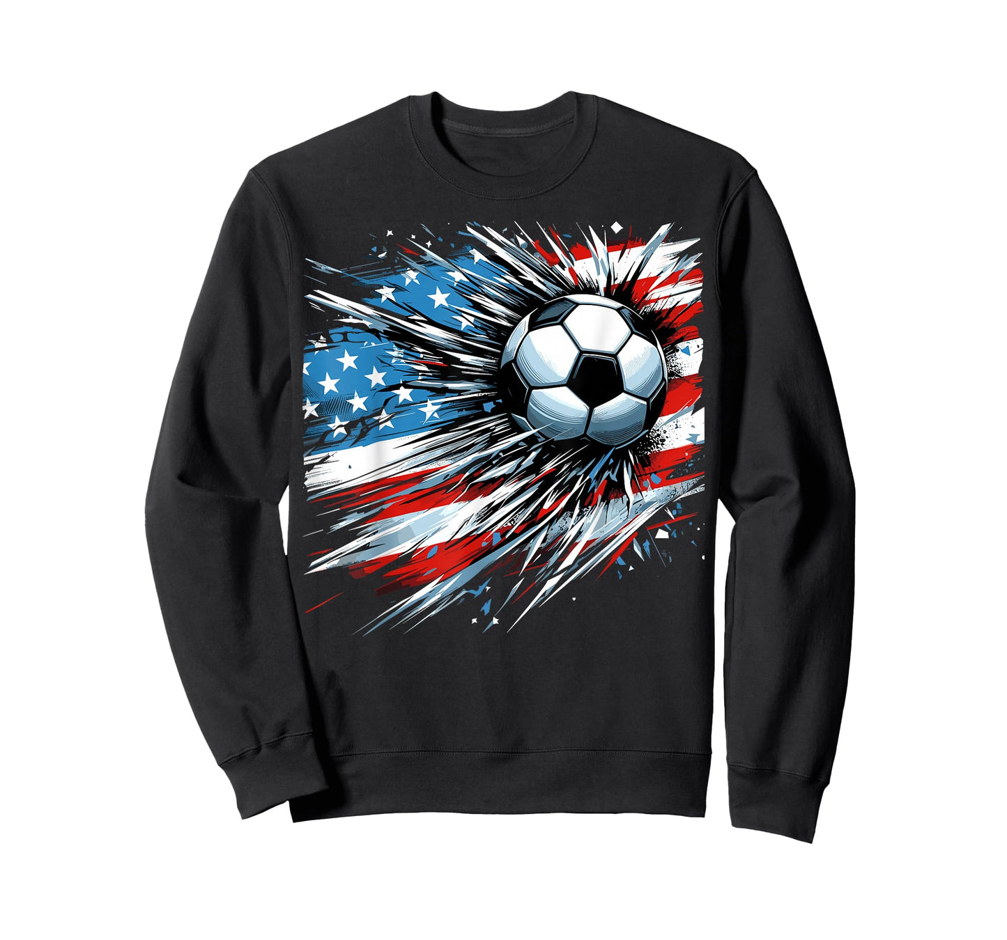 Soccer Ball 4th of July Boys American Flag Patriotic T-Shirt