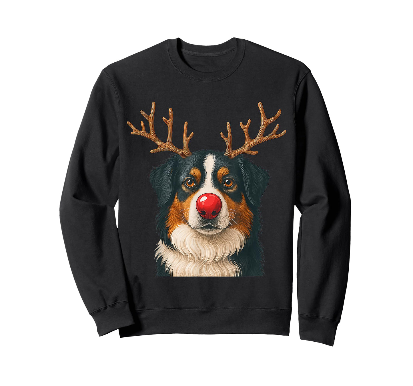 Reindeer Australian Shepherd Christmas Aussie Dog Mom Pajama T-Shirt