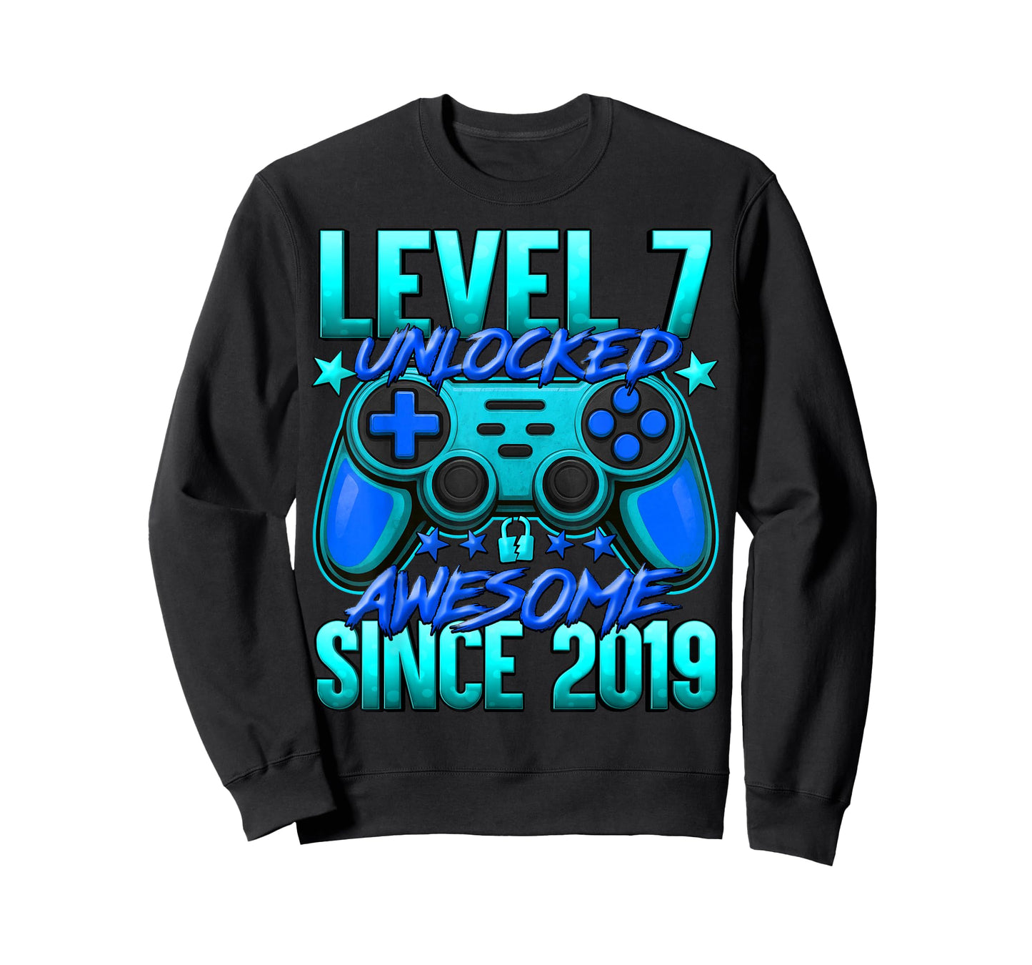 Level 7 Unlocked 7 Year Old Gifts for Boys 7th Birthday Boy T-Shirt