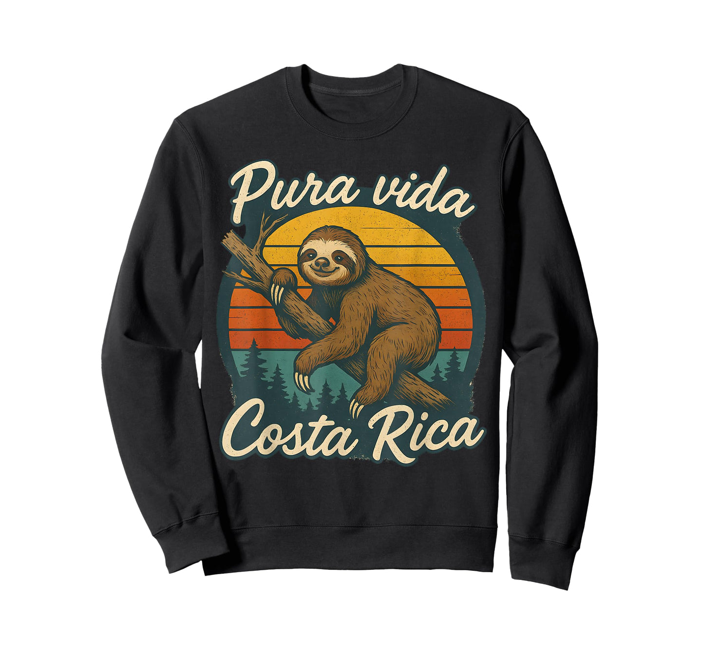 Pura Vida Costa Rica Sloth Sunset T-Shirt