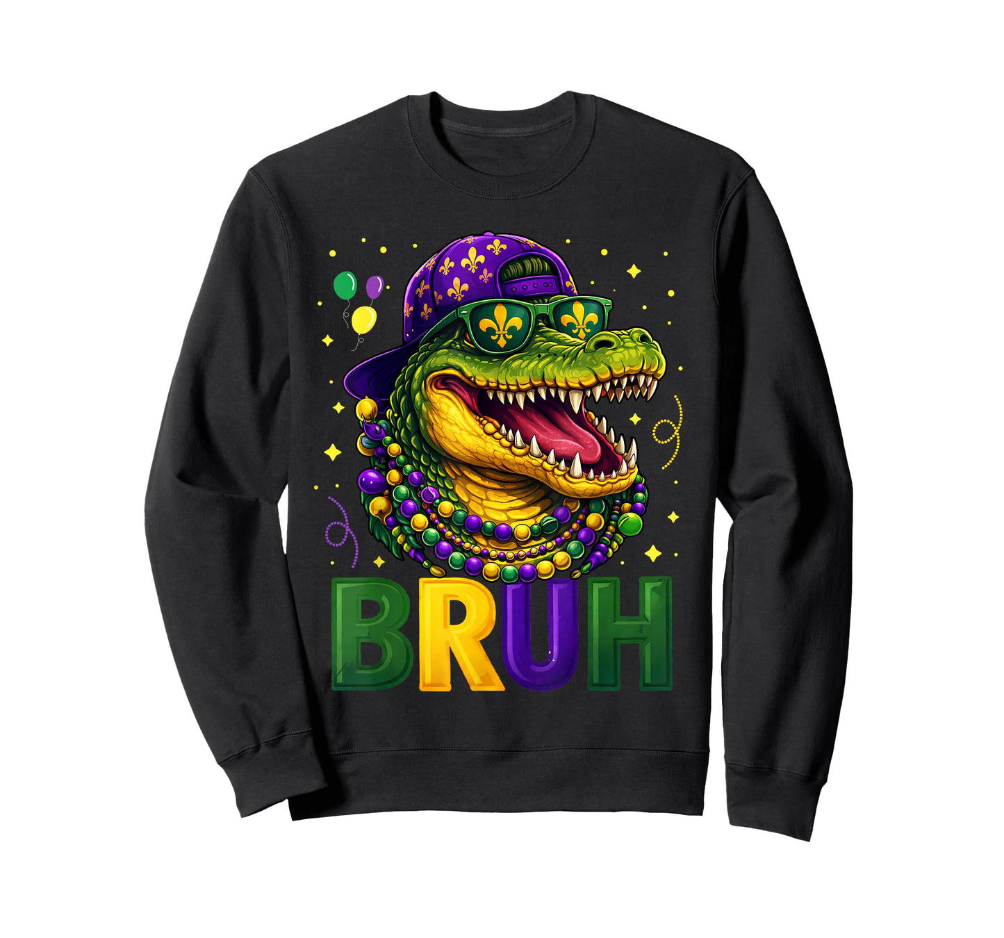Boys Mardi Gras Bruh Mardigator Alligator Carnival Teen Kids T-Shirt
