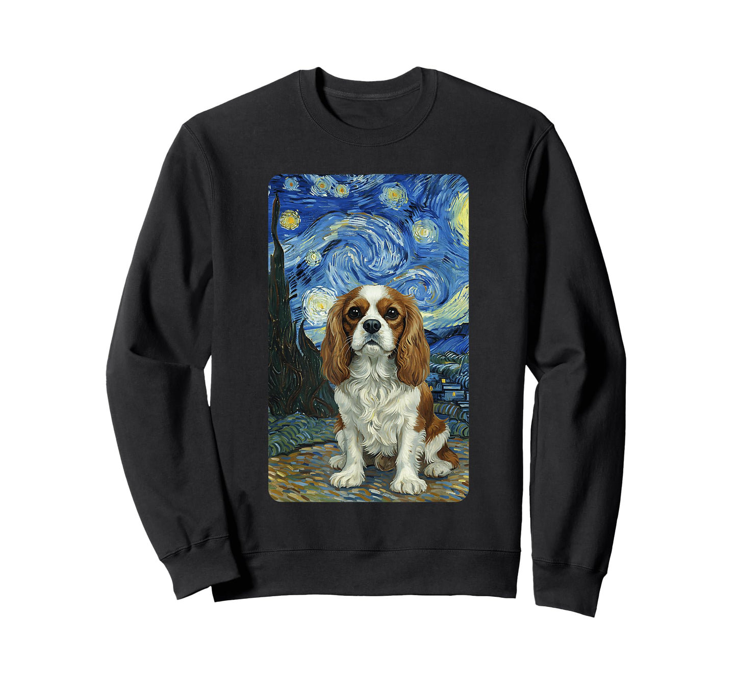 Cavalier King Charles Spaniel Starry Night Dog Lovers T-Shirt