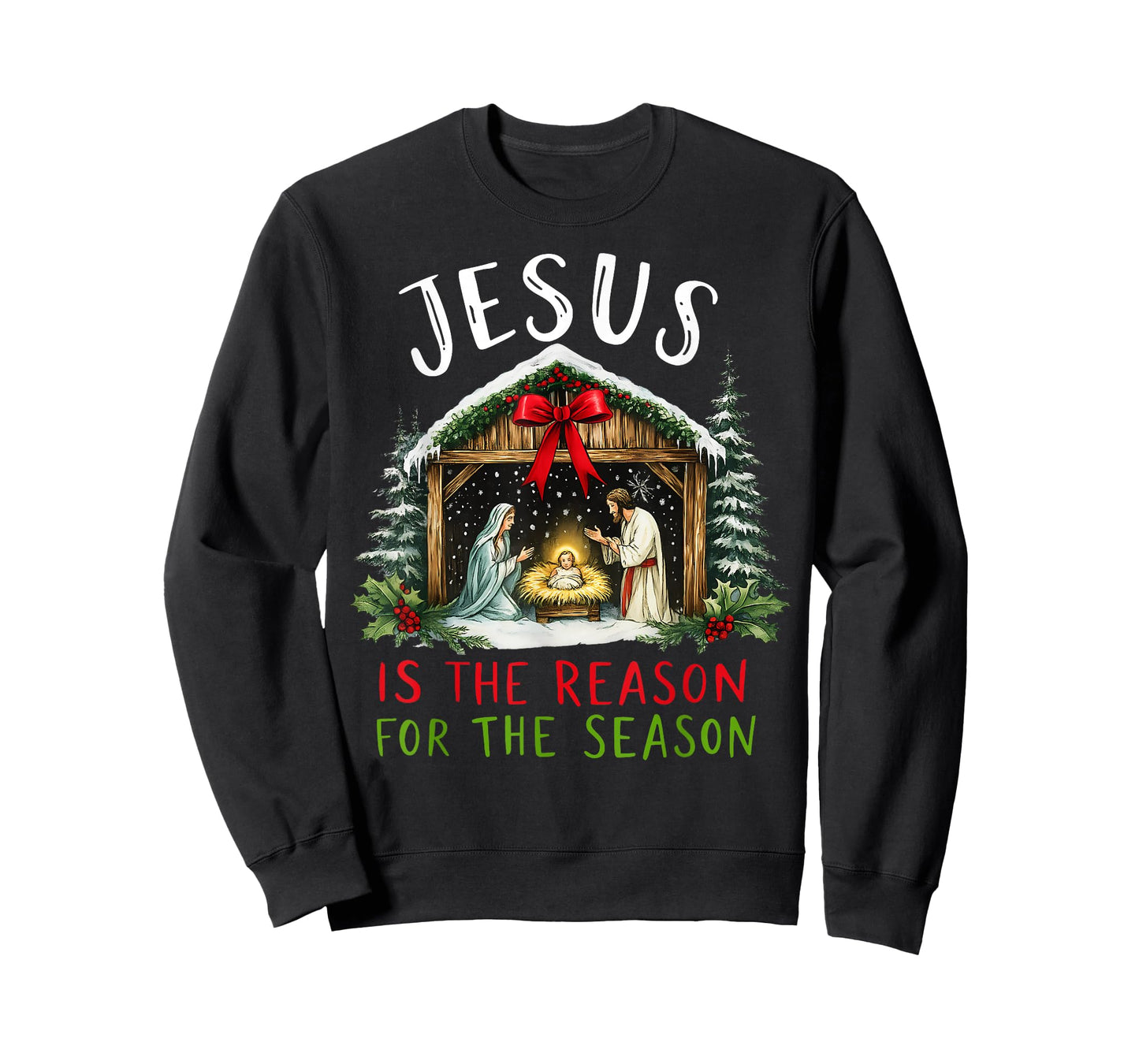 Jesus is The Reason for The Season Christmas Xmas Christian T-Shirt