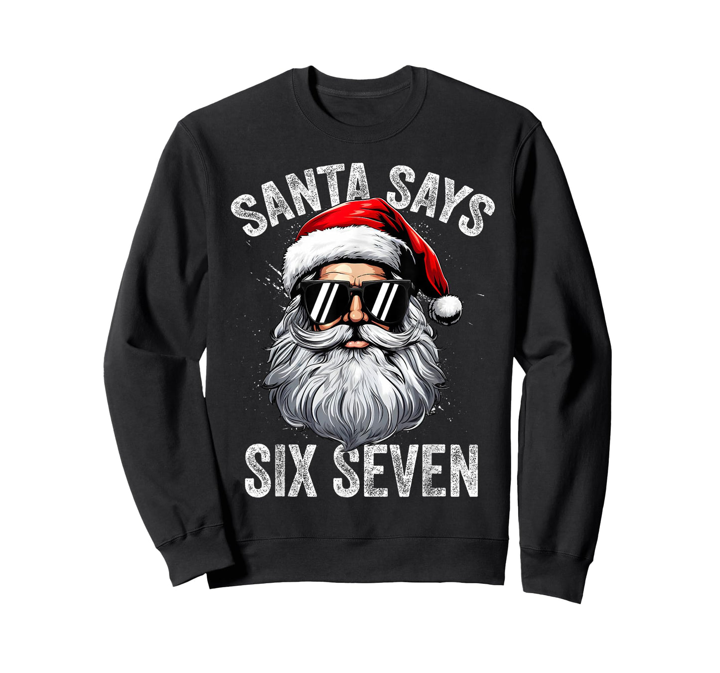 Funny Santa Says Six Seven Christmas Shirts Men Boys 67 Meme T-Shirt