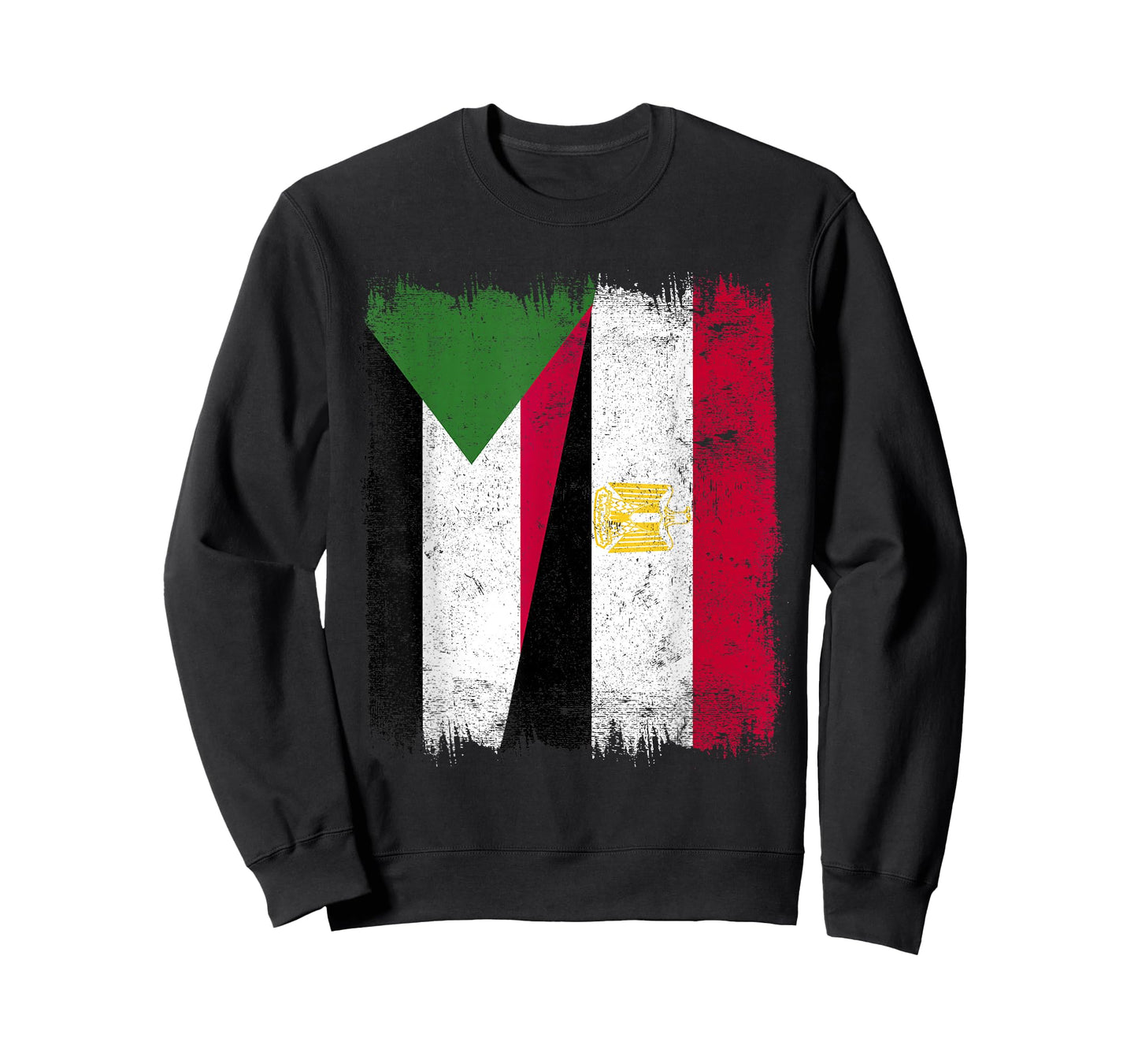 Sudan Egypt Half Flag Sudanese Egyptian Heritage T-Shirt