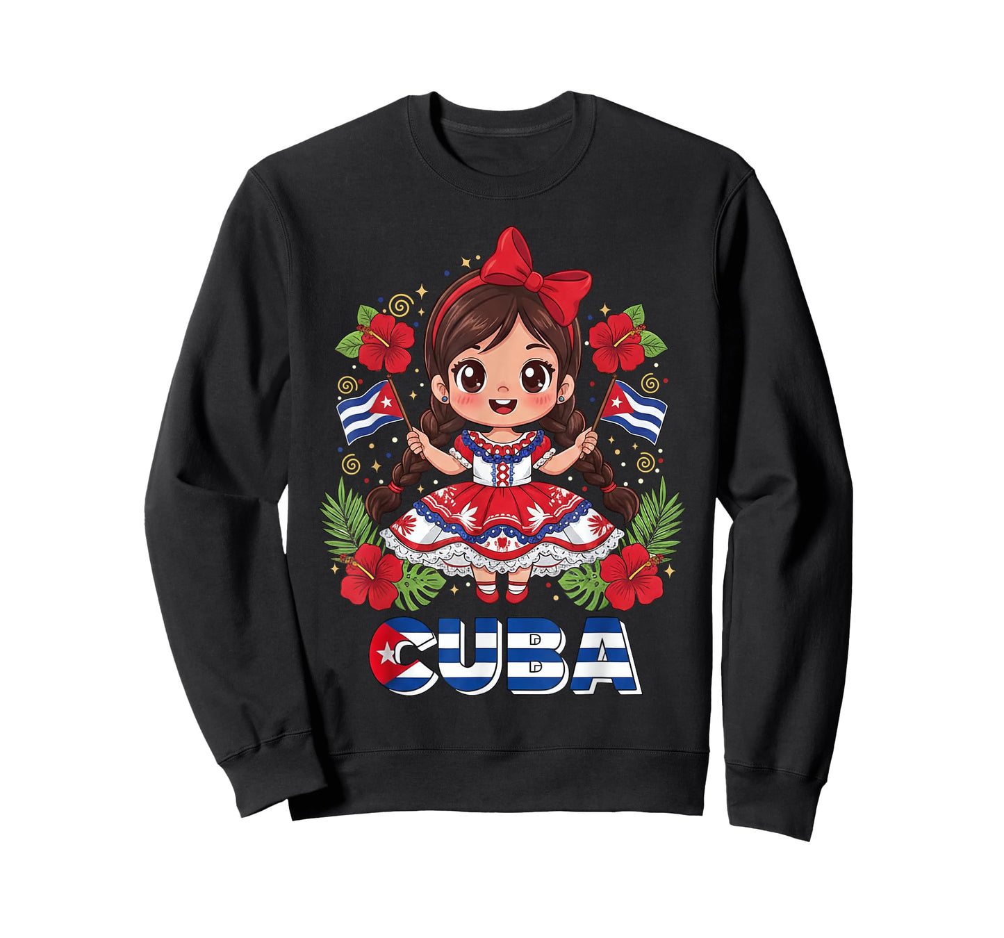 Cuban Traditional Dress for Girls Hispanic Heritage Cuba T-Shirt