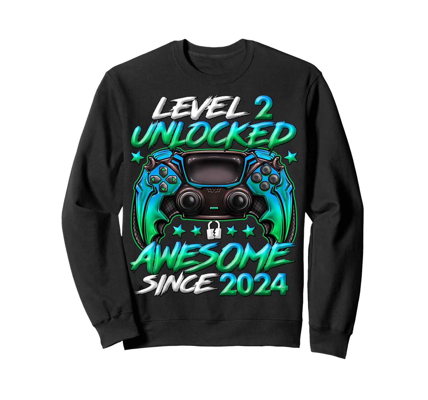 Level 2 Unlocked 2 Year Old Gifts for Boys 2nd Birthday Boy T-Shirt
