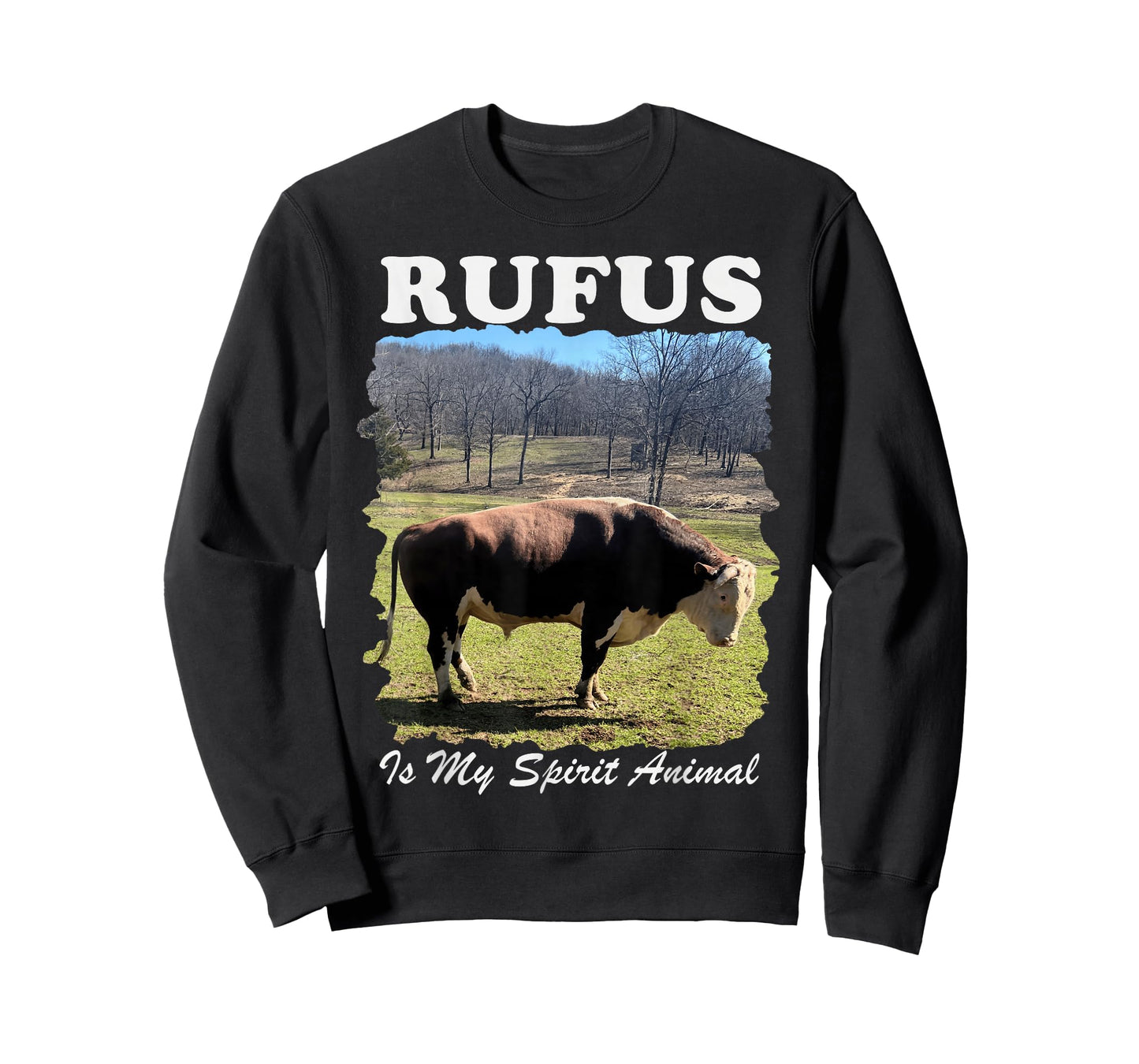 Rufus is My Spirit Animal Funny Retro Cow T-Shirt