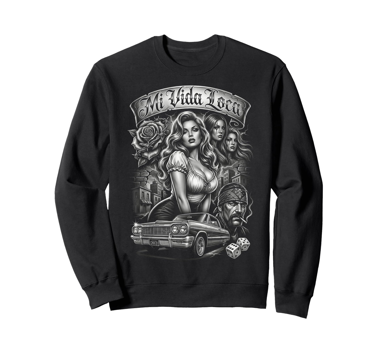 Mi Vida Loca Lowrider Art Chicano Culture Street Style T-Shirt