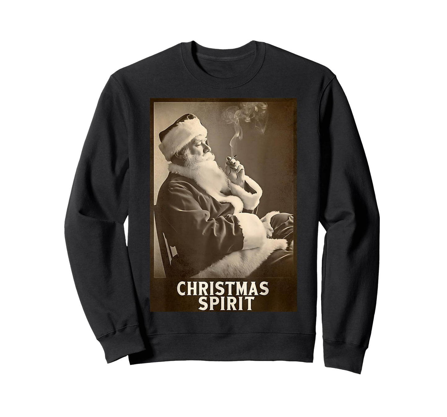 Vintage Funny Smoking Santa Claus Christmas Spirit Holiday T-Shirt