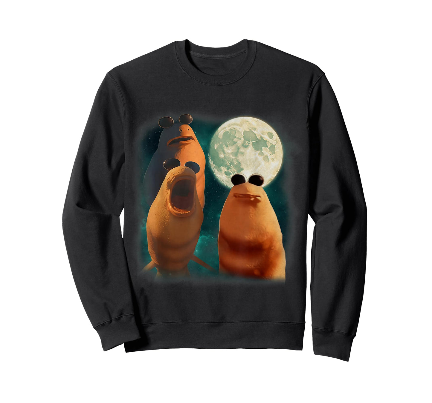 Three Marcus The Worm Howl at Moon Funny Marcus Meme T-Shirt