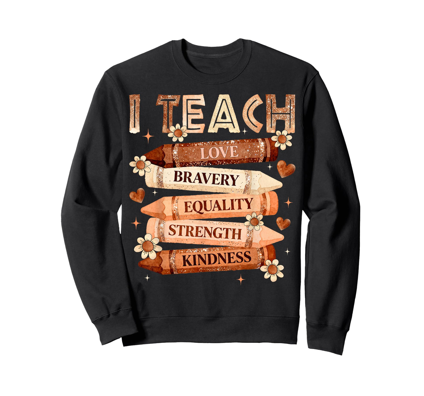 Black History Month Black Teacher I Teach Love Kindness T-Shirt