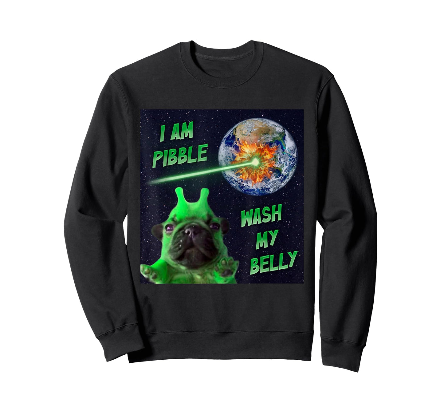 Alien Pibble Funny Brainrot Dog Meme Space I Am Pibble T-Shirt