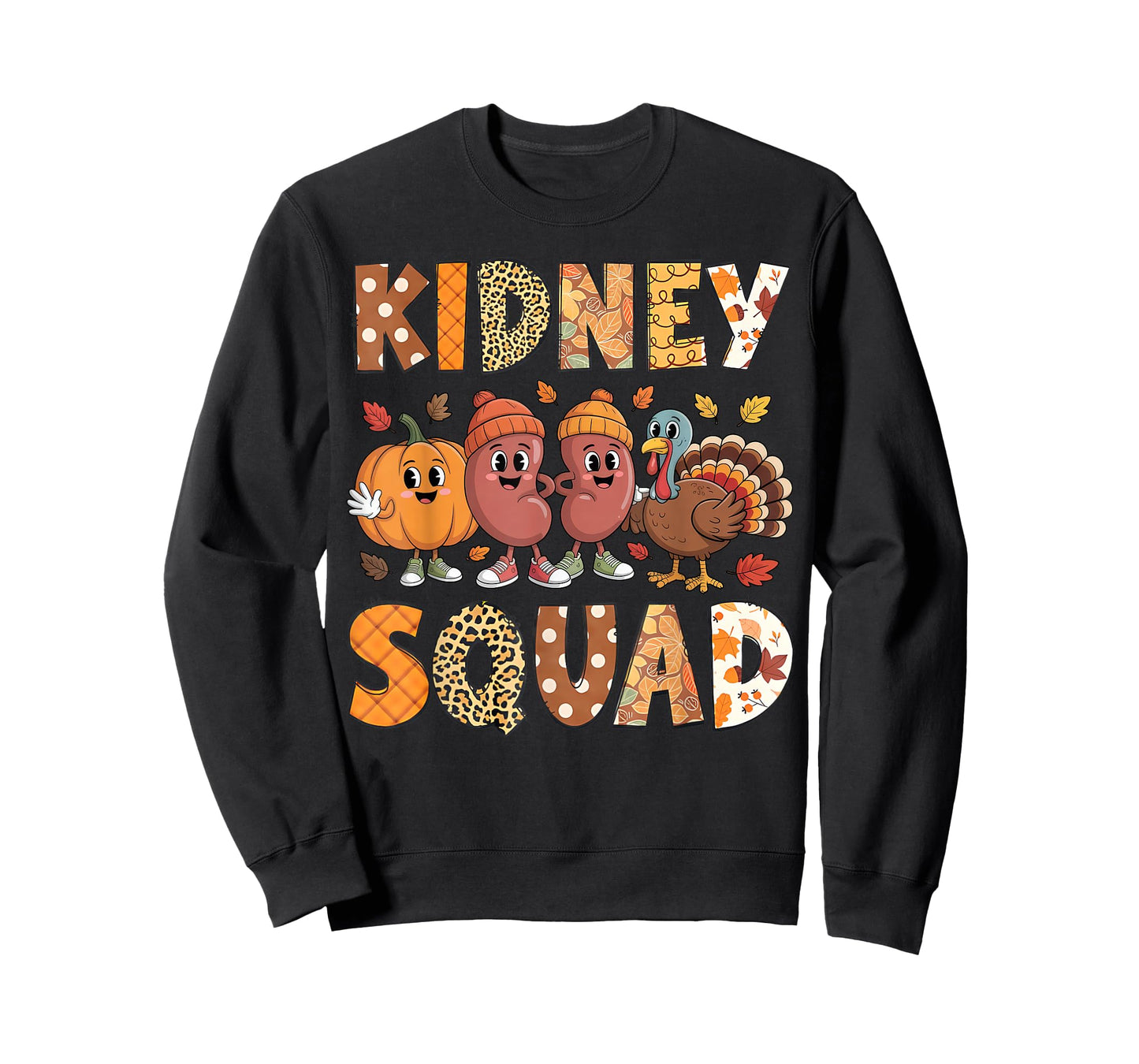 Kidney Squad Turkey Pumpkin Dialysis Nurse Thanksgiving T-Shirt