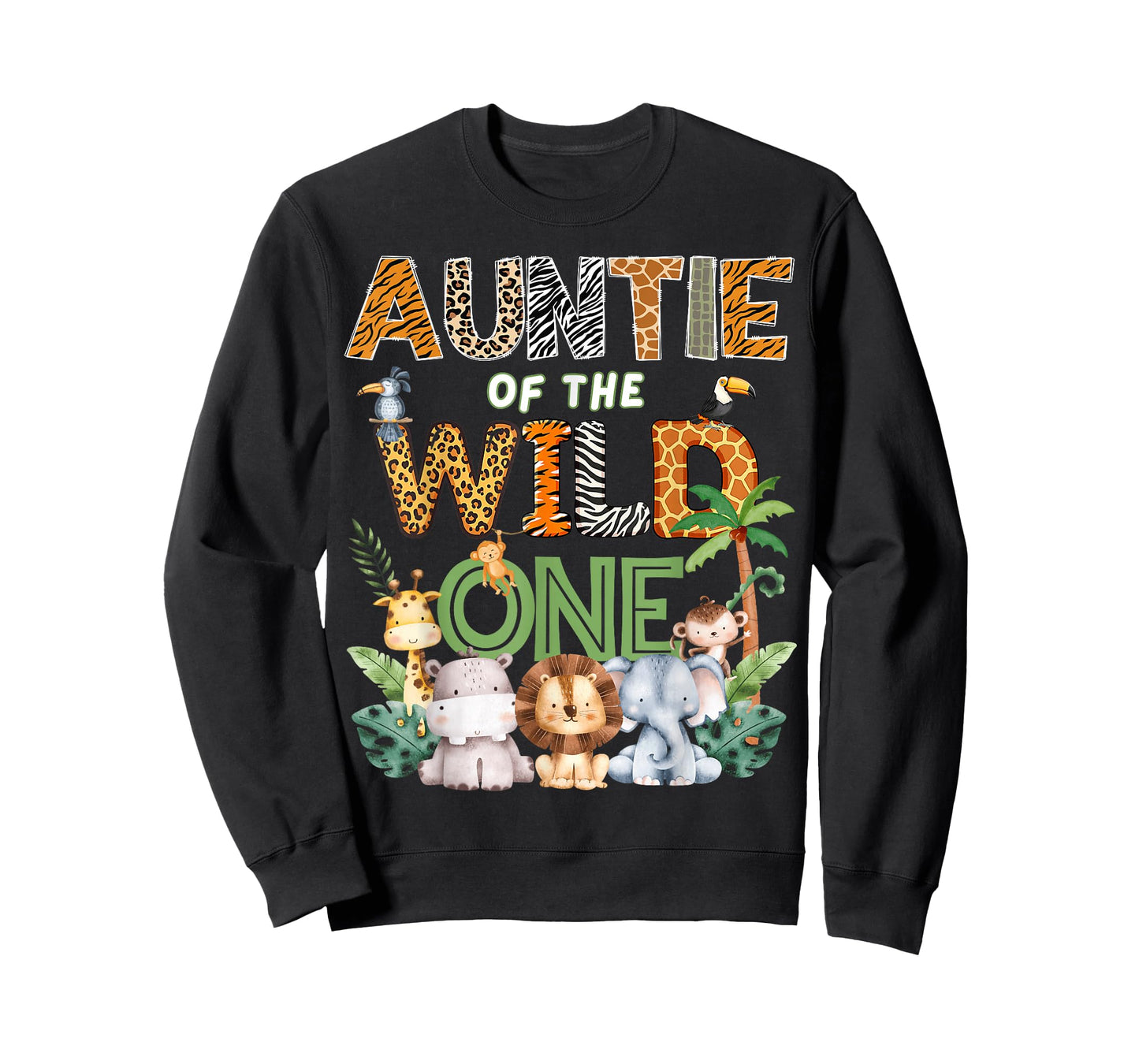 Auntie of The Wild One Safari 1St Birthday Kids T-Shirt