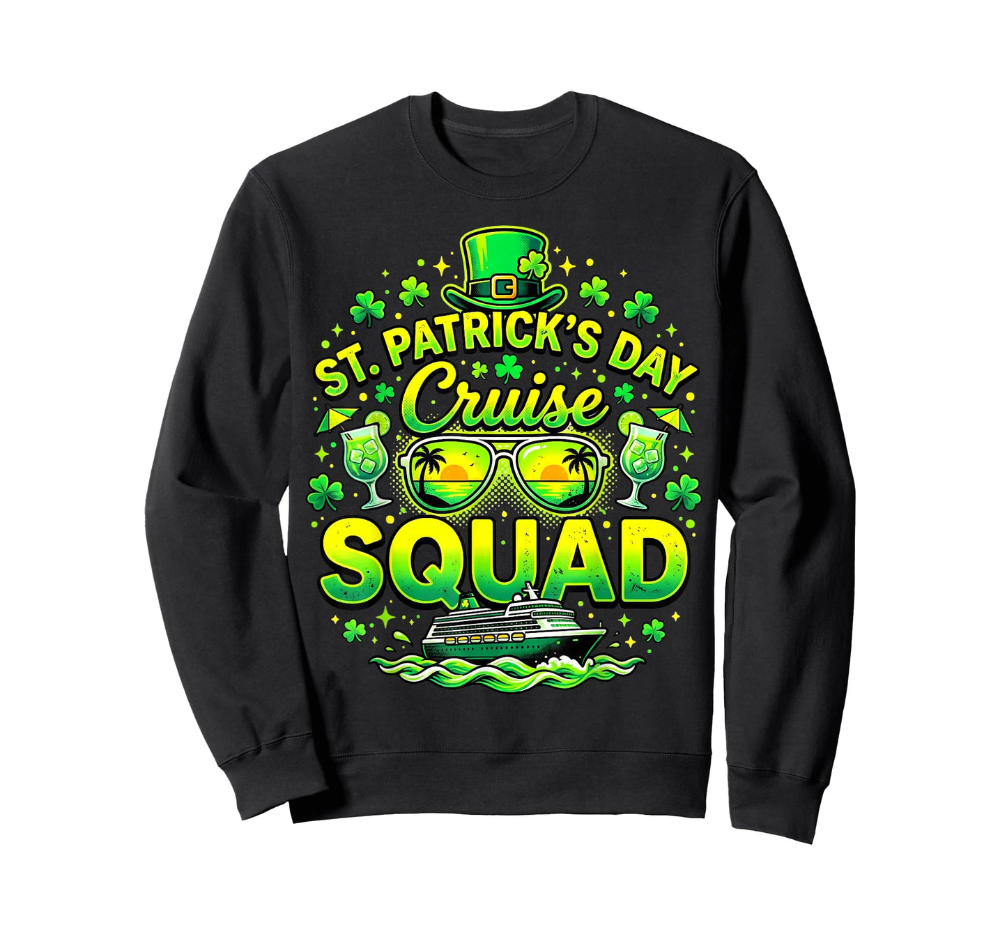St Patrick's Day Cruise Squad Shamrock Family Matching Funny T-Shirt