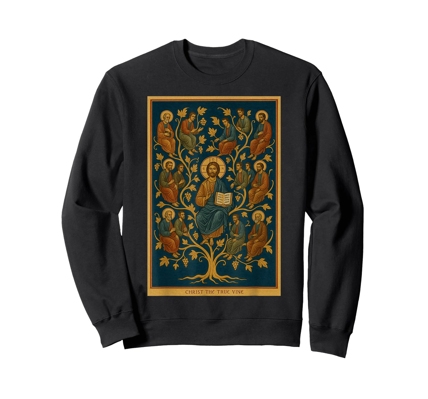 Orthodox Icon of Jesus - I Am The Vine Icon T-Shirt