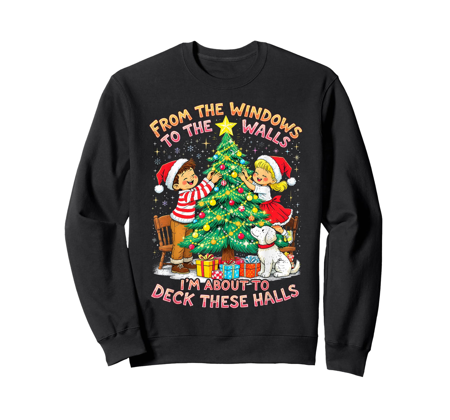 from The Windows to Walls Deck These Halls Christmas T-Shirt
