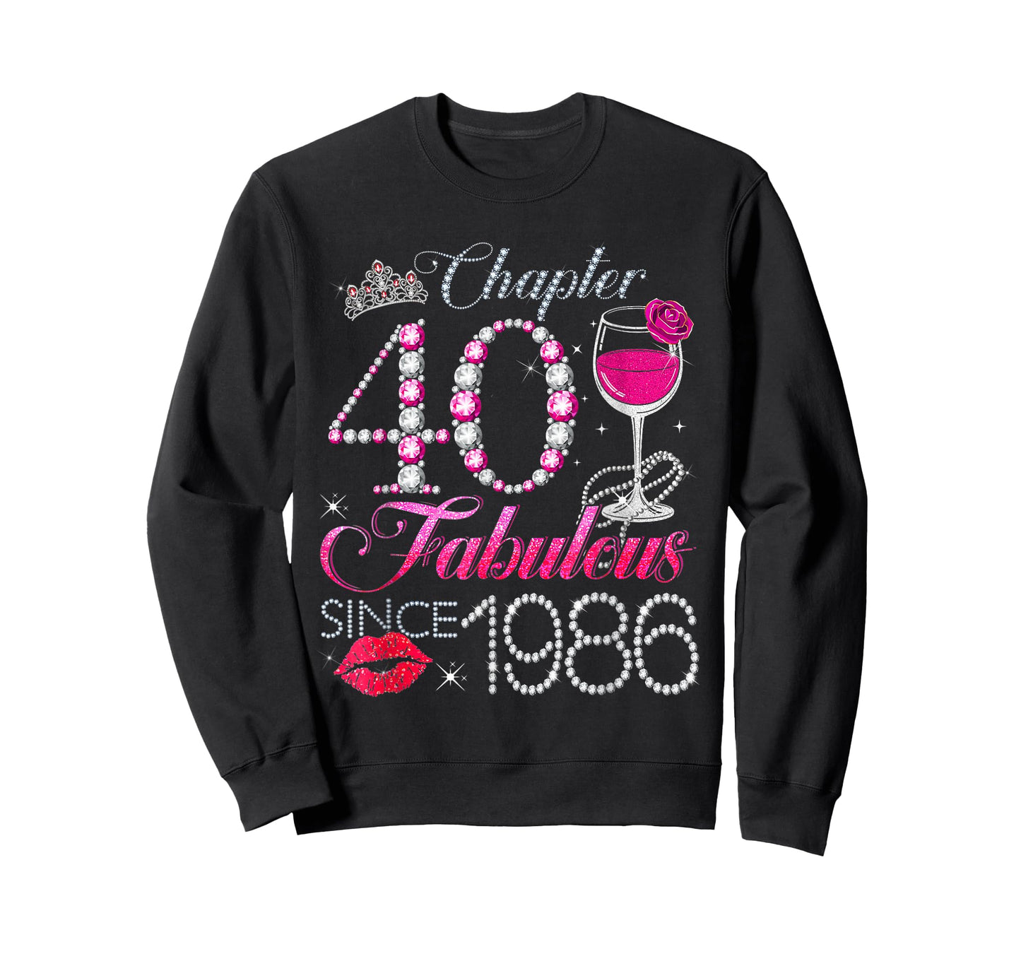 Chapter 40 Fabulous Since 1986 40th Birthday Queen Diamond T-Shirt