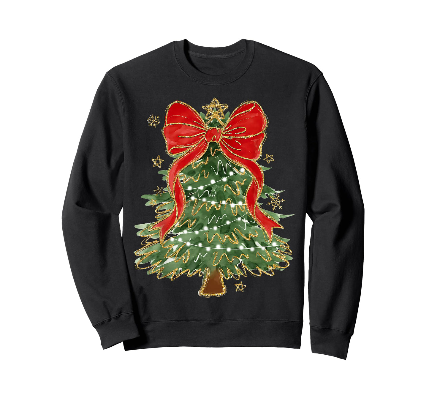 Coquette Bow Christmas Tree Xmas Holiday Girly Outfit Women T-Shirt