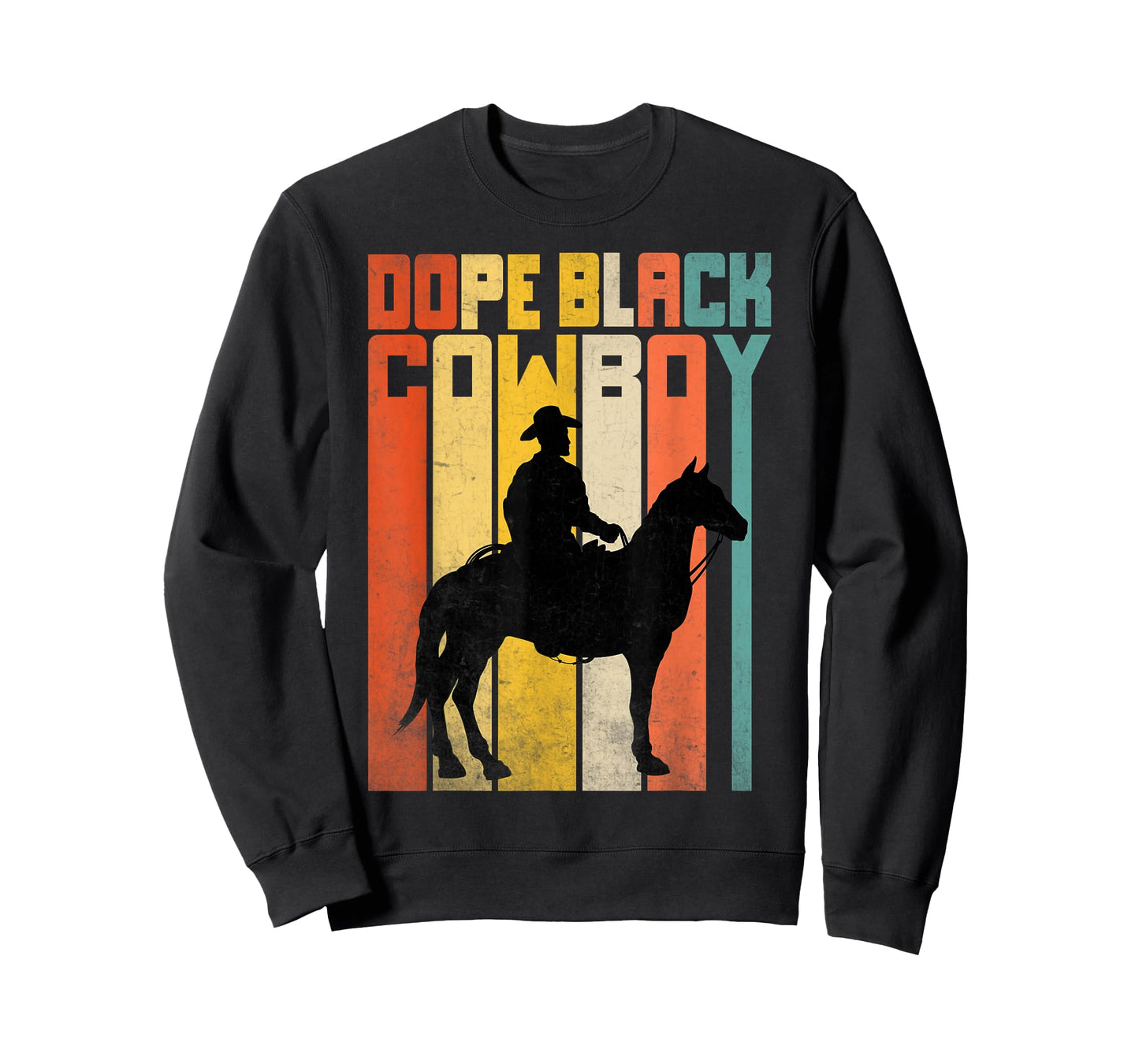 Dope Black Cowboy Melanin Black African Rodeo Western Men T-Shirt