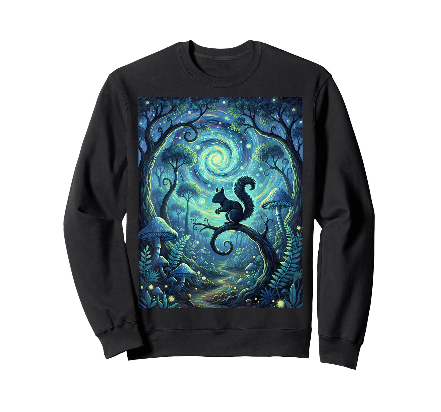 Cute Squirrel Jungle Shirt with Starry Sky Funny Animal Tee T-Shirt