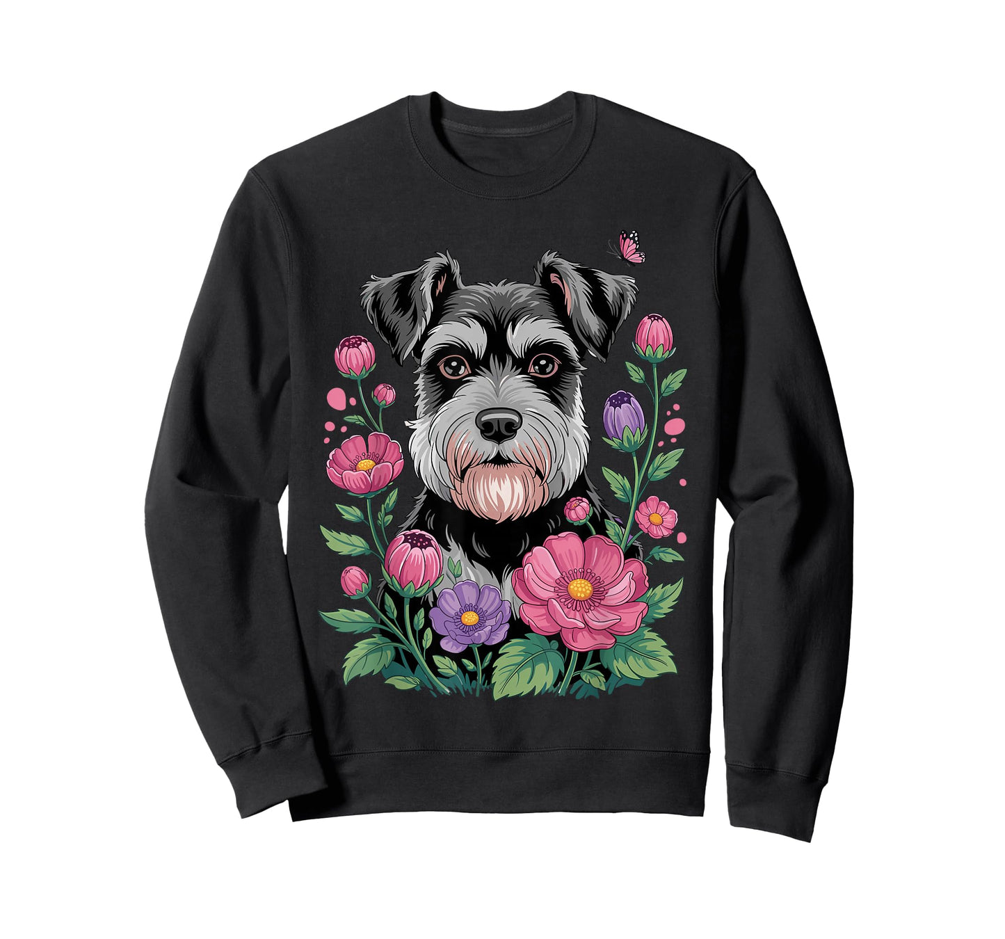 Funny Schnauzer Art for Women Girl Mom Schnauzer Dog Lover T-Shirt