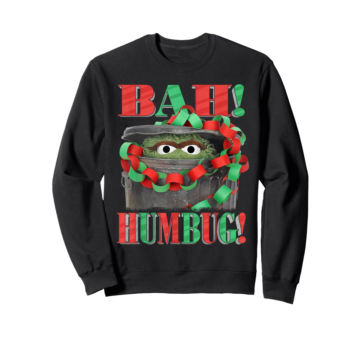 Sesame Street Oscar The Grouch Bah Humbug Christmas T-Shirt