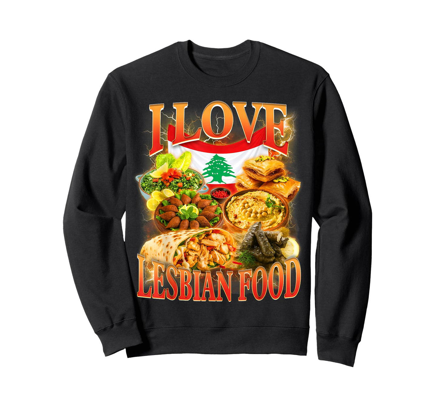 Lebanese Cuisine Meet Me in Lebanon I Love Lesbian Food T-Shirt