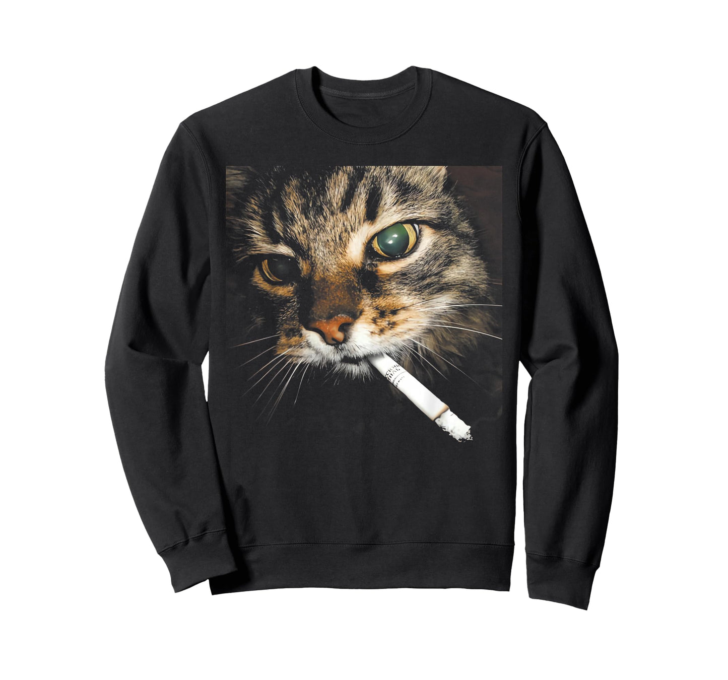 Funny Cat Smoking Christmas Xmas Humor Men Women Gifts T-Shirt