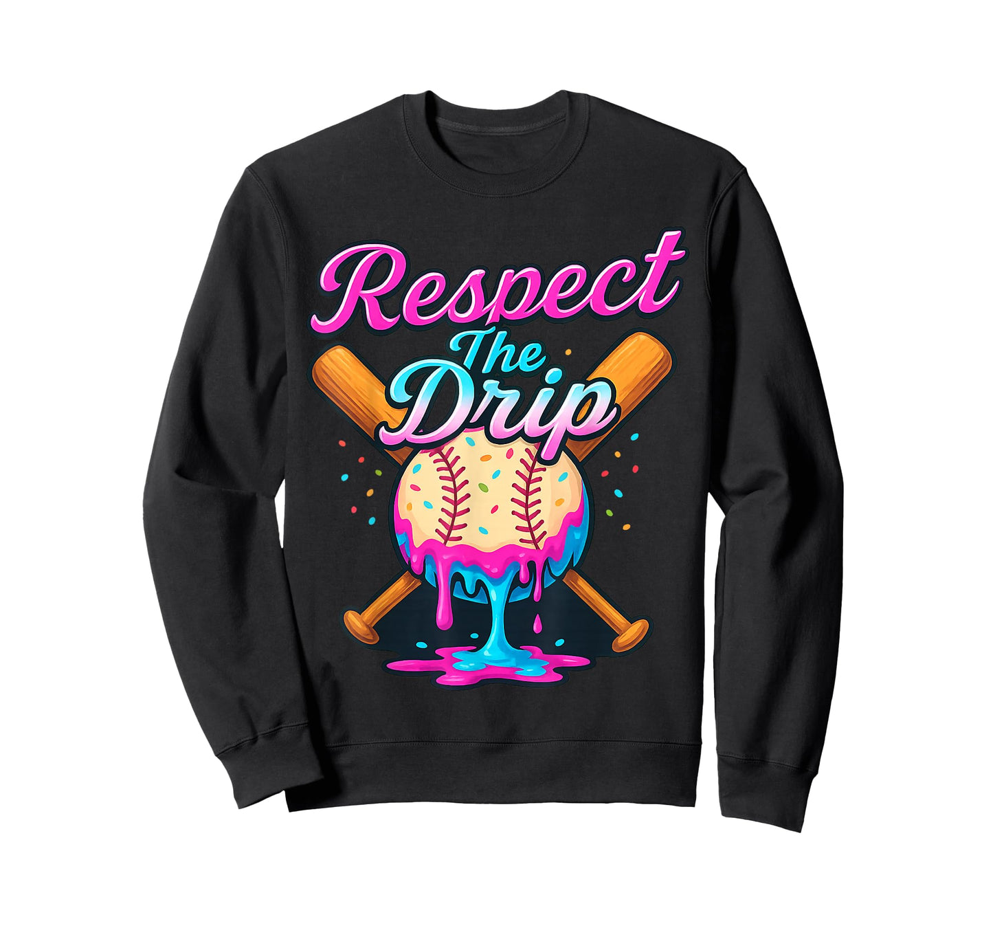 Baseball Drip Team for Boys Ice Cream Cool T-Shirt