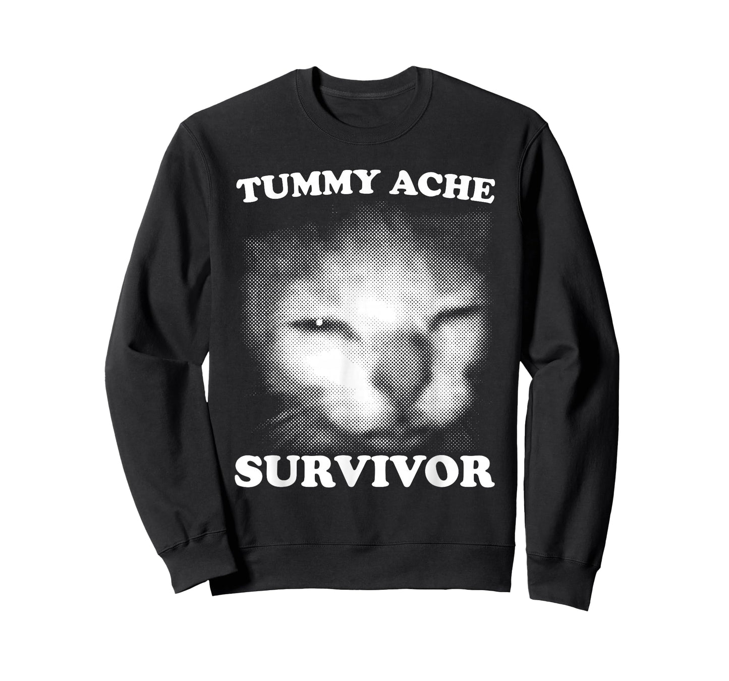 I Survived Today's Tummy Ache Survivor Funny Cat Meme T-Shirt